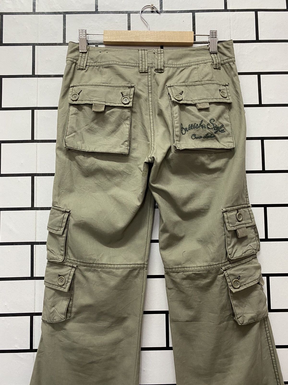 Japanese Brand Crux Japan Cargo Flared Technical Multi Pocke Pants Size US 29 - 10 Thumbnail