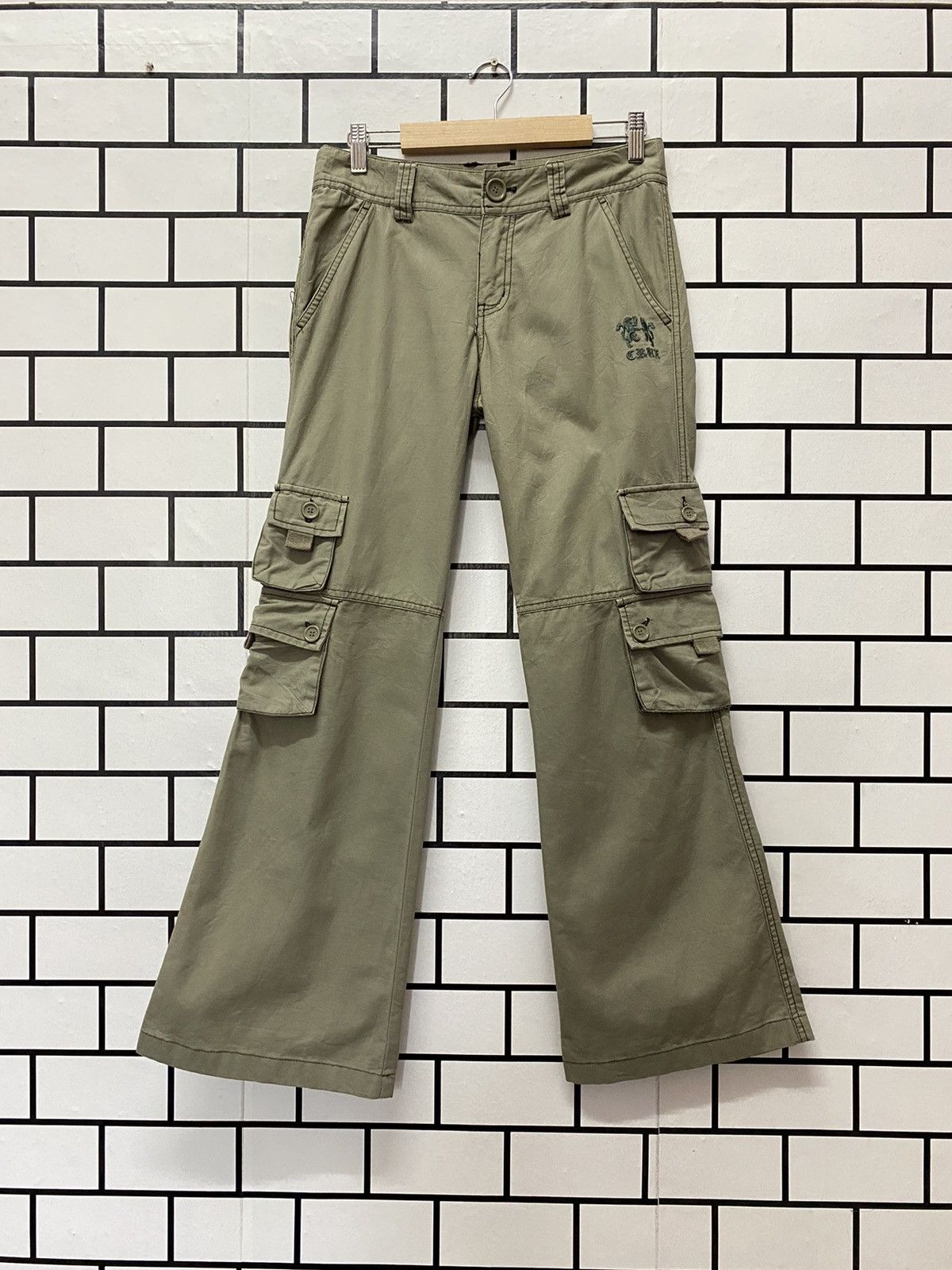 Japanese Brand Crux Japan Cargo Flared Technical Multi Pocke Pants Size US 29 - 1 Thumbnail