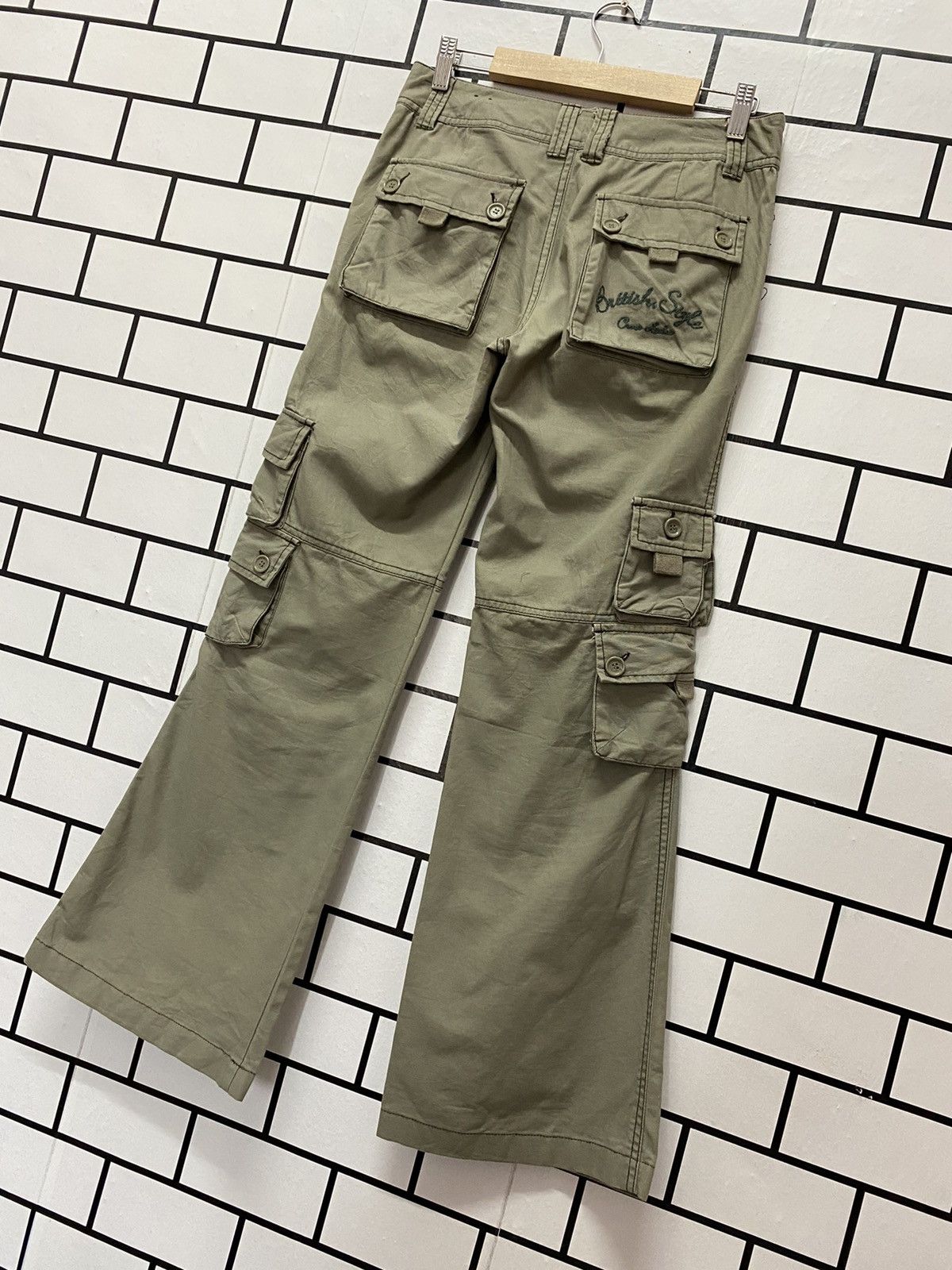Japanese Brand Crux Japan Cargo Flared Technical Multi Pocke Pants Size US 29 - 9 Thumbnail
