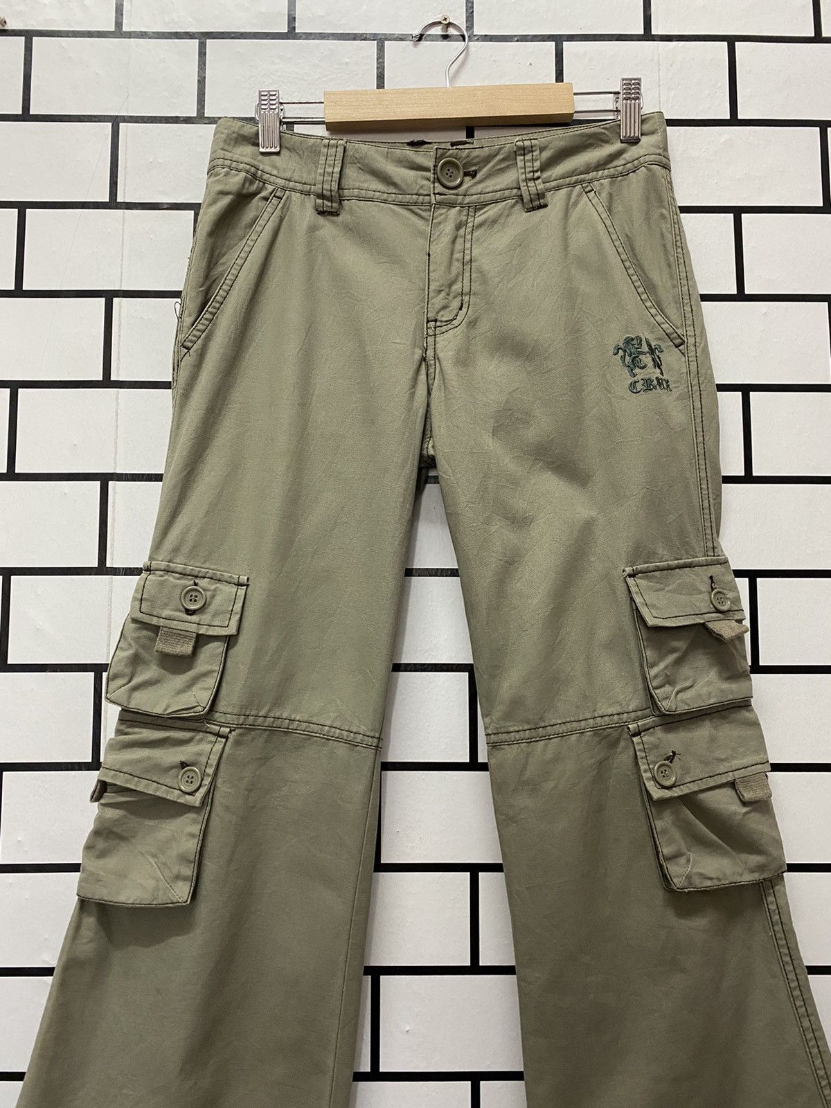 Japanese Brand Crux Japan Cargo Flared Technical Multi Pocke Pants Size US 29 - 6 Thumbnail