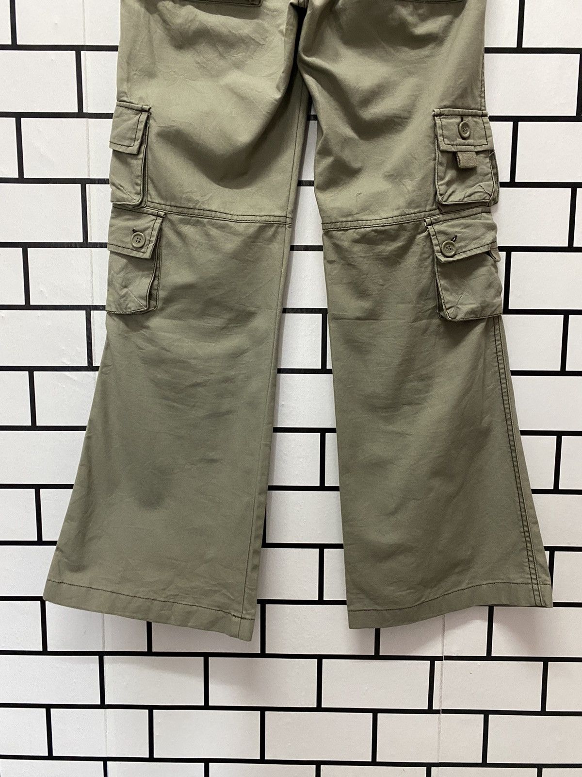 Japanese Brand Crux Japan Cargo Flared Technical Multi Pocke Pants Size US 29 - 11 Thumbnail