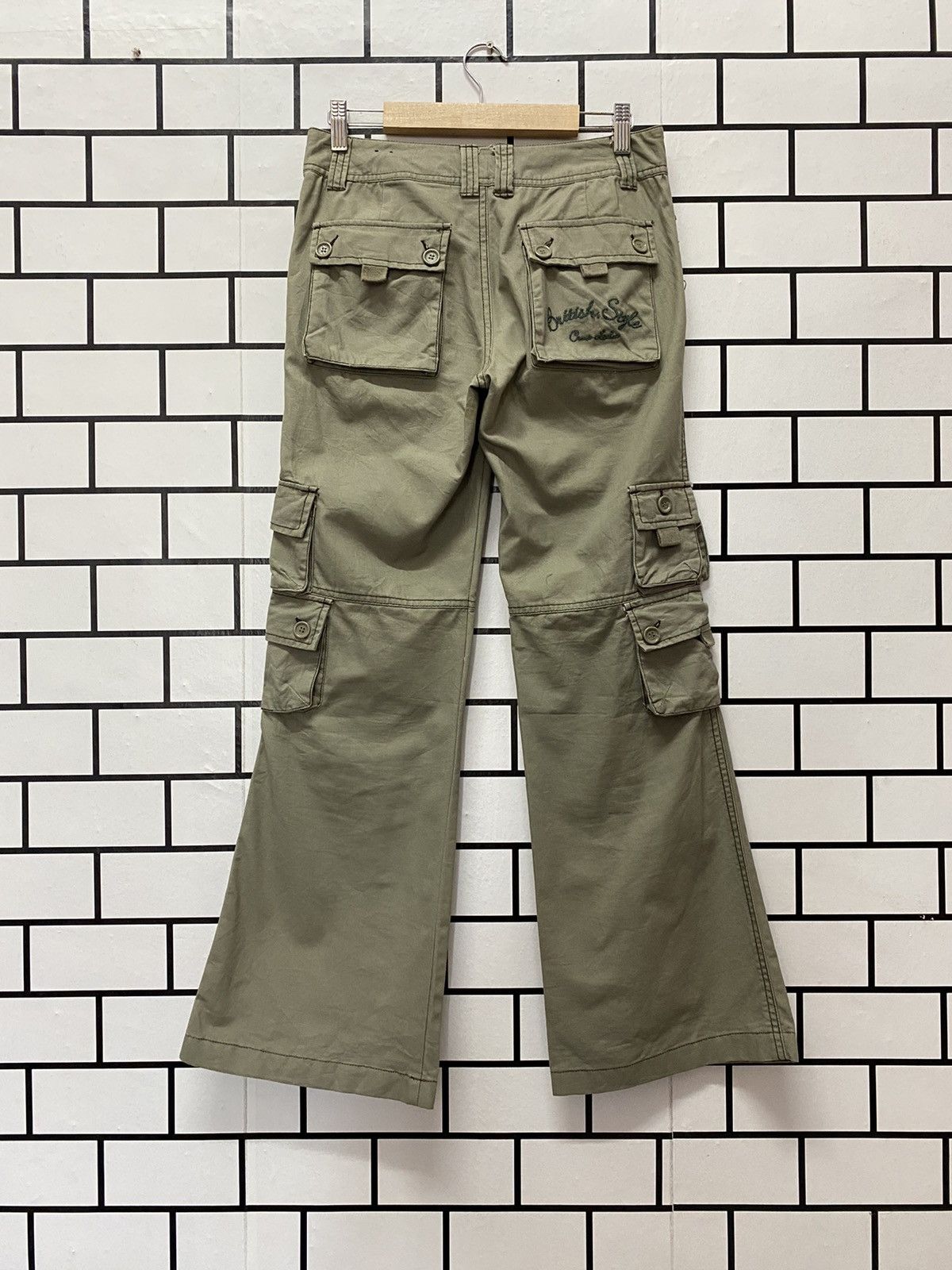 Japanese Brand Crux Japan Cargo Flared Technical Multi Pocke Pants Size US 29 - 2 Thumbnail
