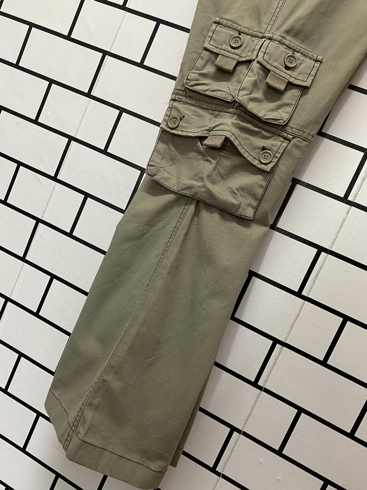 Japanese Brand Crux Japan Cargo Flared Technical Multi Pocke Pants Size US 29 - 4 Thumbnail