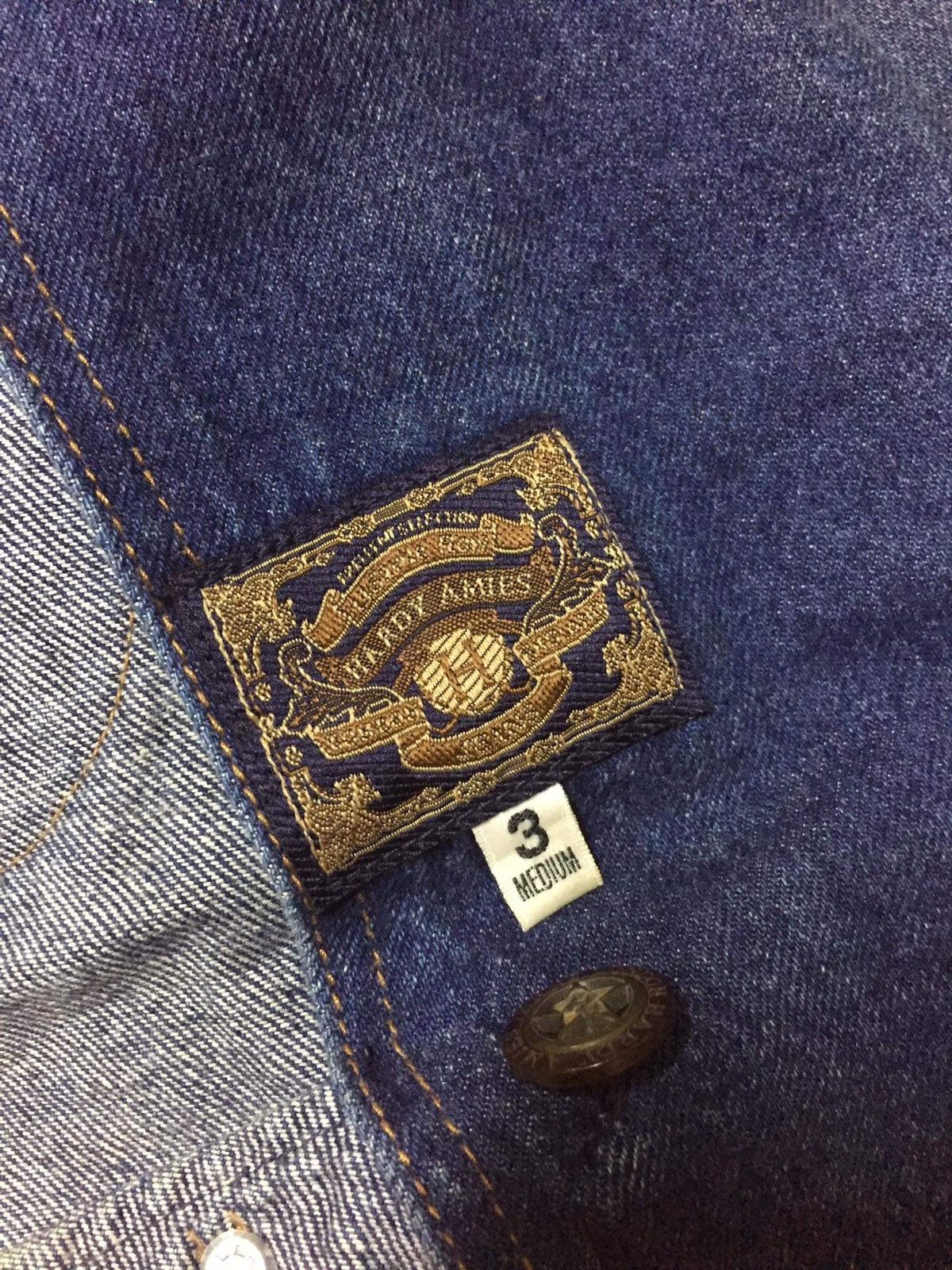 Japanese Brand 80’s Multicolor rainbow embroidered denim jacket Size US M / EU 48-50 / 2 - 10 Thumbnail