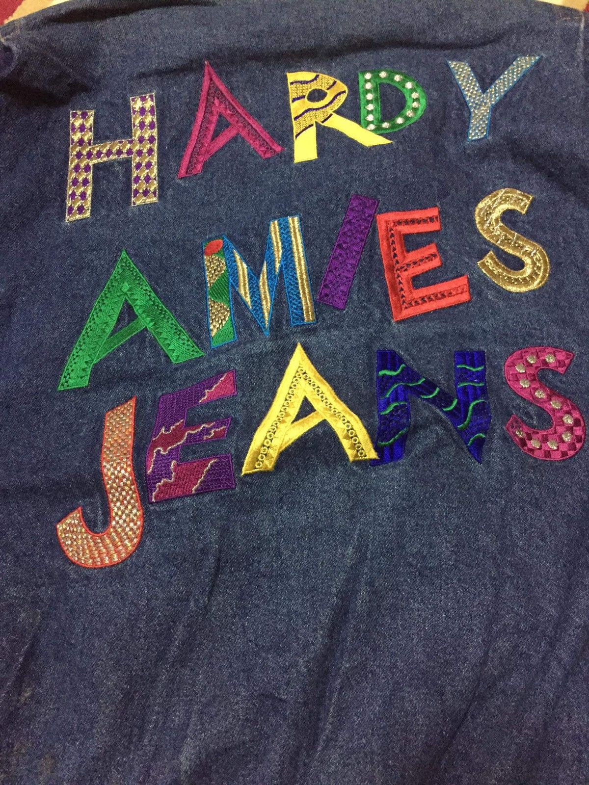 Japanese Brand 80’s Multicolor rainbow embroidered denim jacket Size US M / EU 48-50 / 2 - 2 Thumbnail