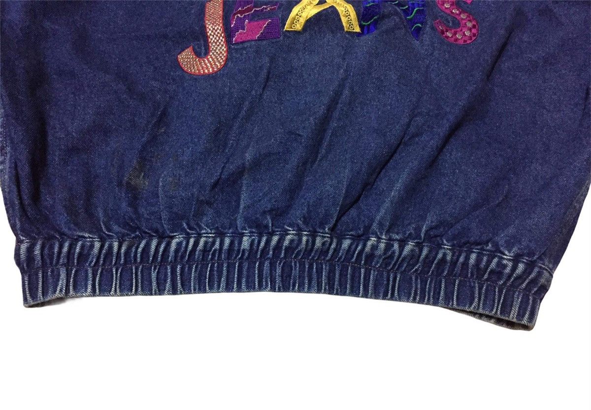 Japanese Brand 80’s Multicolor rainbow embroidered denim jacket Size US M / EU 48-50 / 2 - 4 Thumbnail