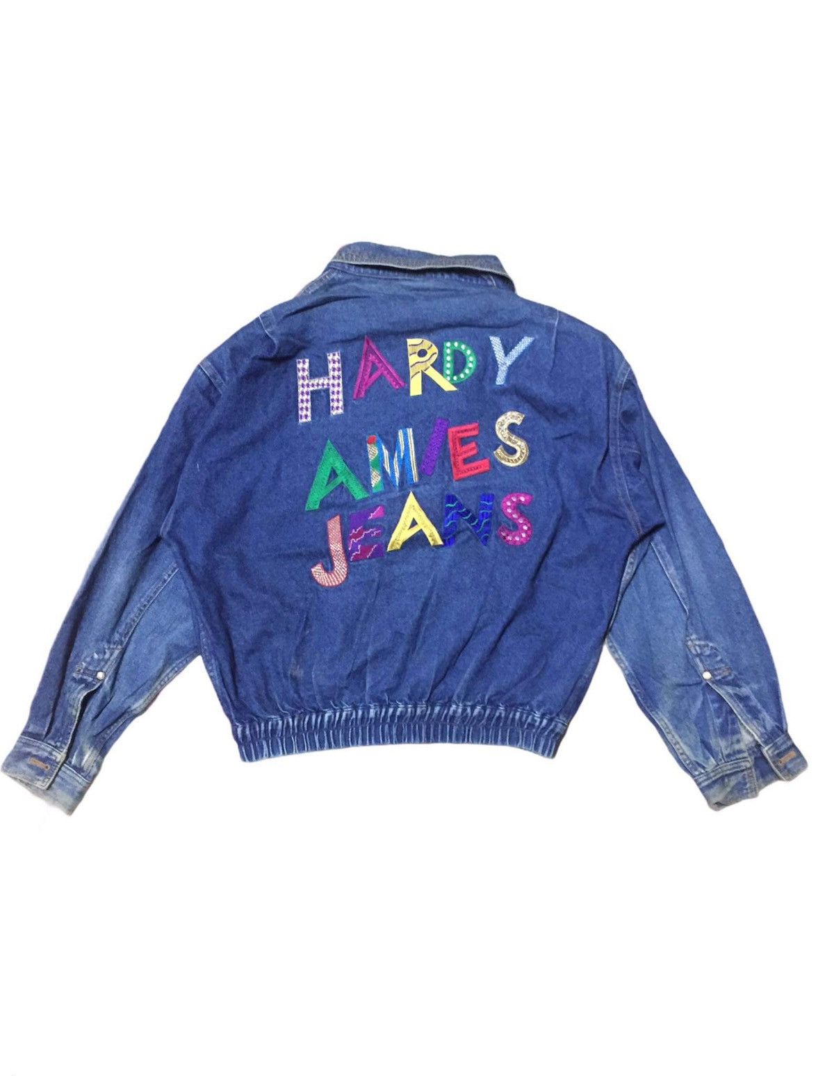 Japanese Brand 80’s Multicolor rainbow embroidered denim jacket Size US M / EU 48-50 / 2 - 1 Thumbnail