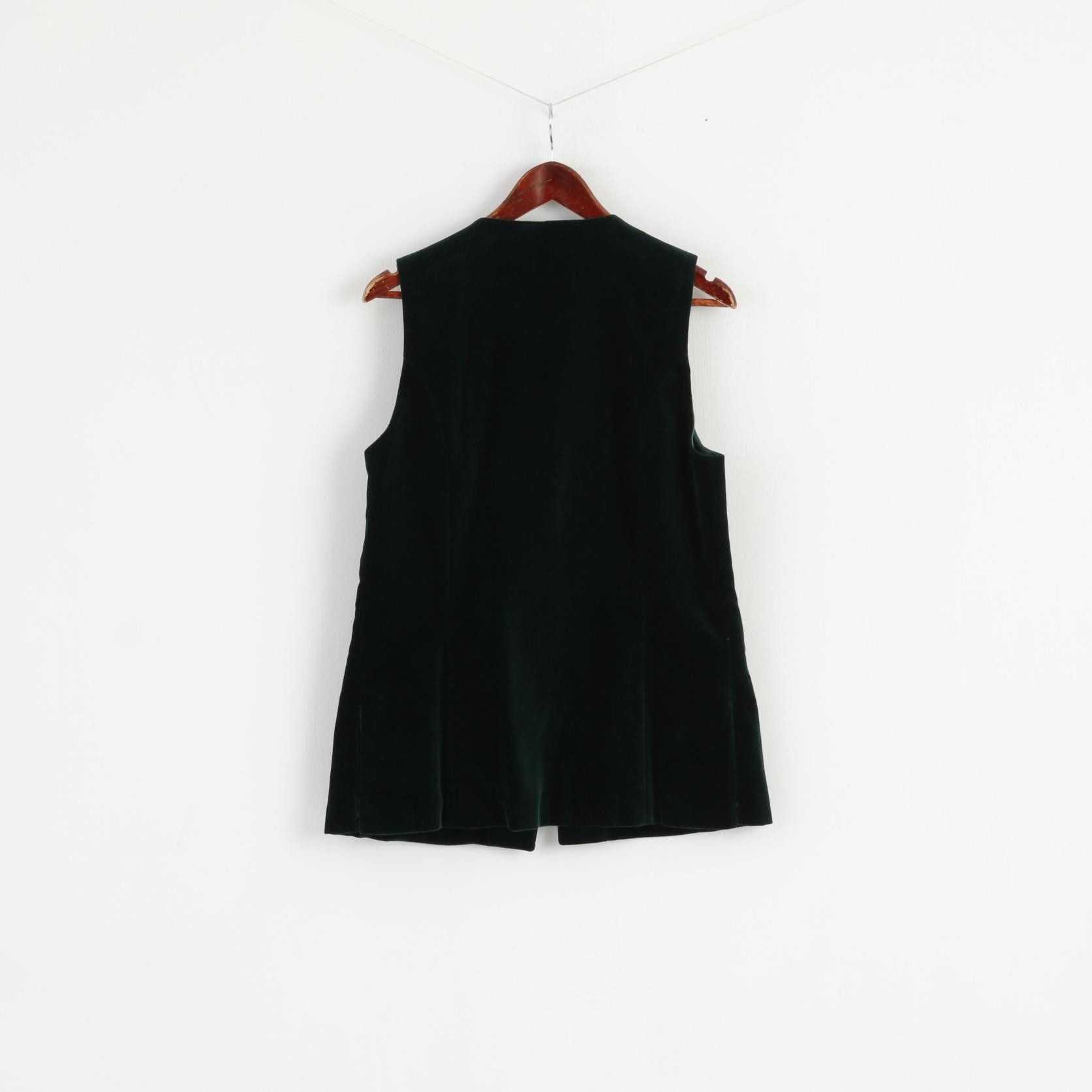 Vintage The Scotch House Women M Vest Bottle Green Cotton 2543 Size M / US 6-8 / IT 42-44 - 6 Thumbnail