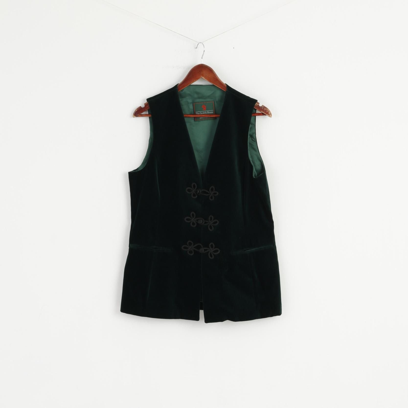 Vintage The Scotch House Women M Vest Bottle Green Cotton 2543 Size M / US 6-8 / IT 42-44 - 1 Thumbnail