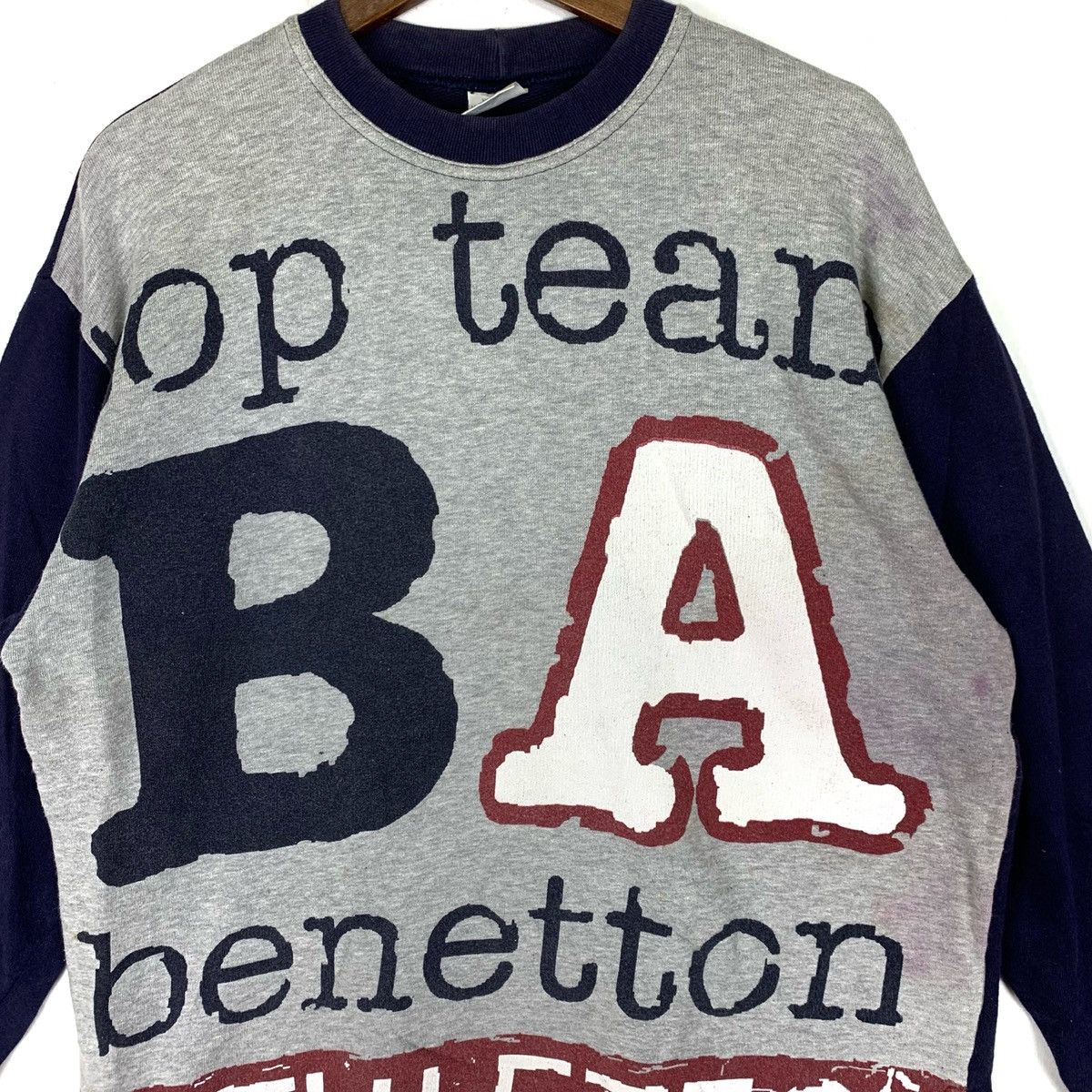Benetton Top Team Benetton Athletics Full Print Crewneck Sweatshirt Size US XL / EU 56 / 4 - 3 Thumbnail