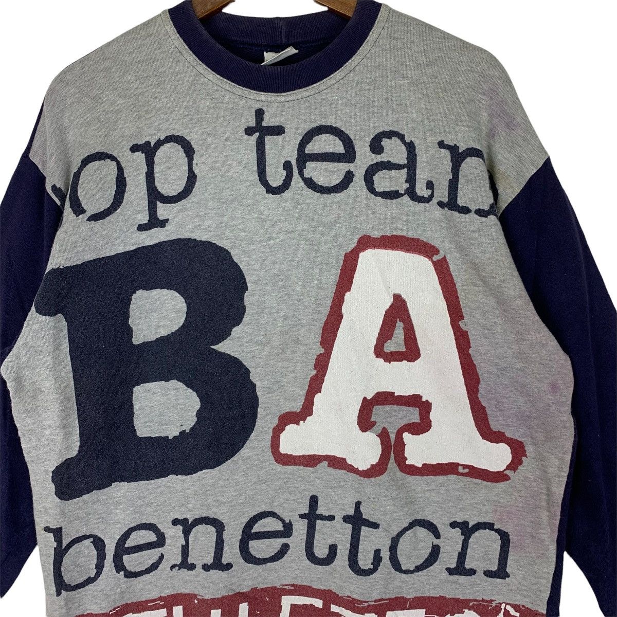 Benetton Top Team Benetton Athletics Full Print Crewneck Sweatshirt Size US XL / EU 56 / 4 - 2 Thumbnail