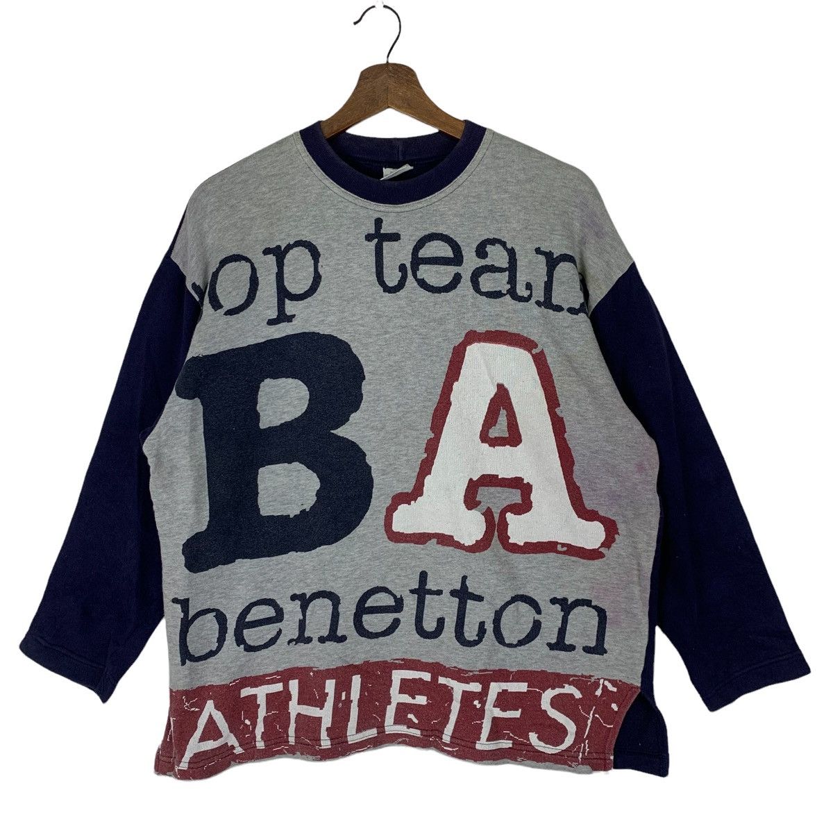 Benetton Top Team Benetton Athletics Full Print Crewneck Sweatshirt Size US XL / EU 56 / 4 - 1 Thumbnail