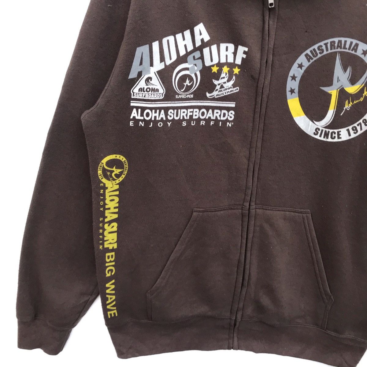 Other Vintage Aloha Surf Spellout Hoodie Zipper Jacket Size US L / EU 52-54 / 3 - 5 Thumbnail
