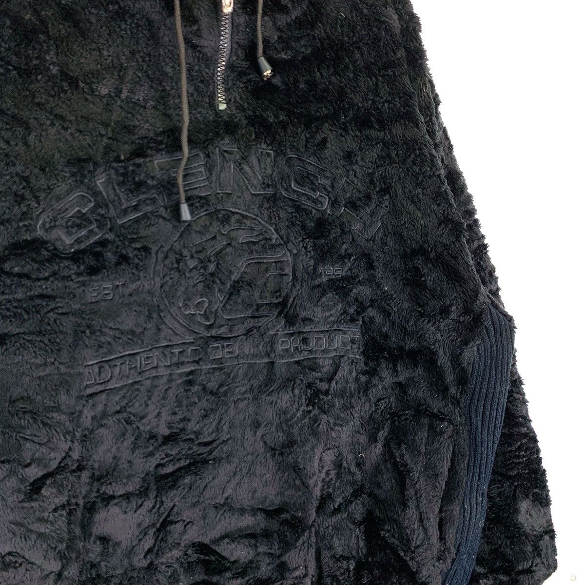 Clench Vintage Clench Jeans Faux Fur Hoodie Embroidery Logo Jacket Size US XXL / EU 58 / 5 - 4 Thumbnail