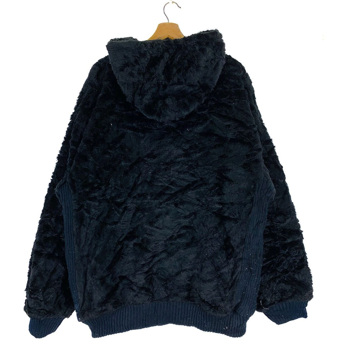 Clench Vintage Clench Jeans Faux Fur Hoodie Embroidery Logo Jacket Size US XXL / EU 58 / 5 - 5 Thumbnail