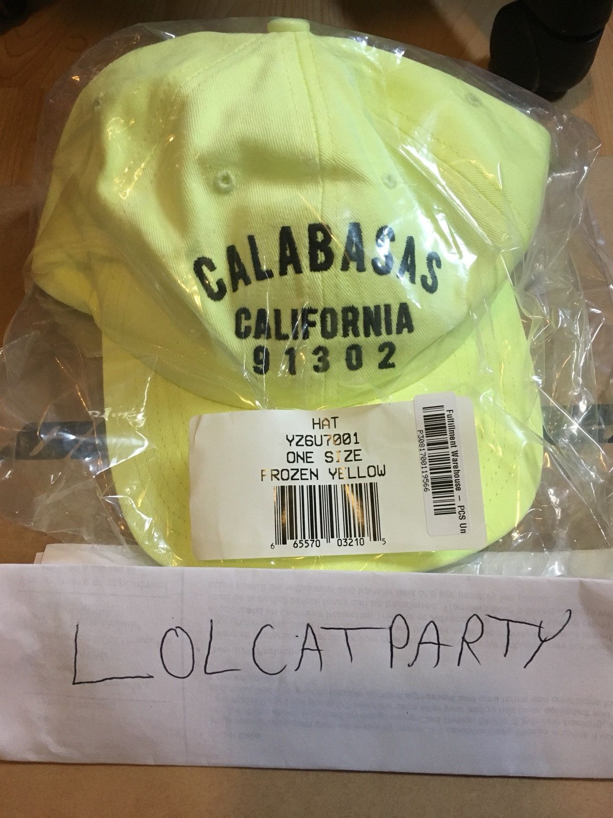 Yeezy calabasas hat frozen clearance yellow