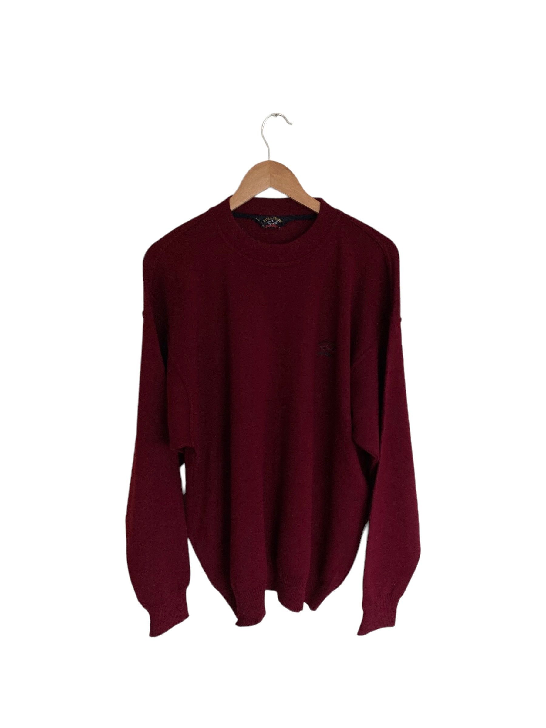 Paul & Shark × Vintage Paul & Shark burgundy wool sweater, jumper, size XL Size US XL / EU 56 / 4 - 1 Thumbnail