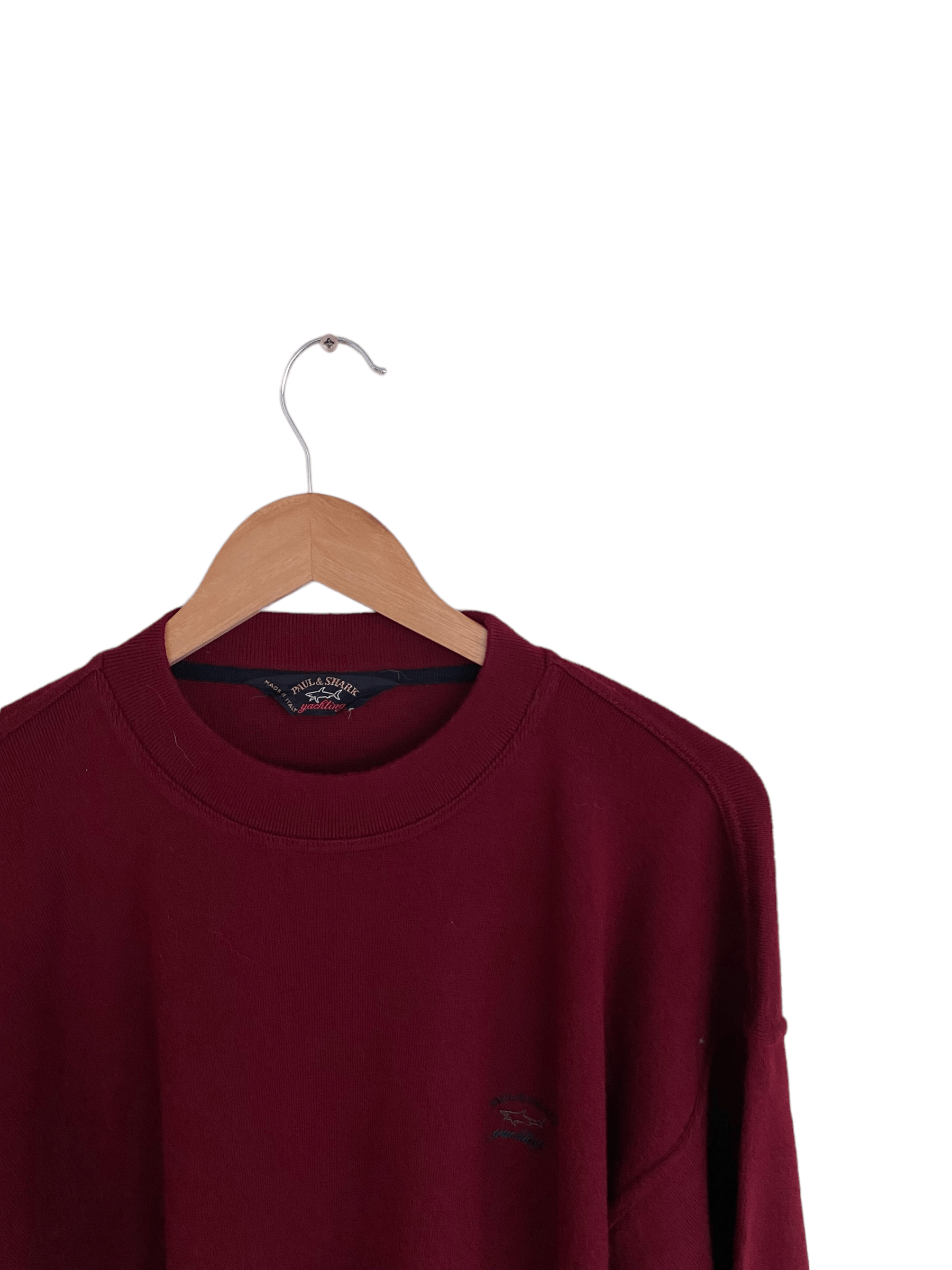 Paul & Shark × Vintage Paul & Shark burgundy wool sweater, jumper, size XL Size US XL / EU 56 / 4 - 2 Thumbnail