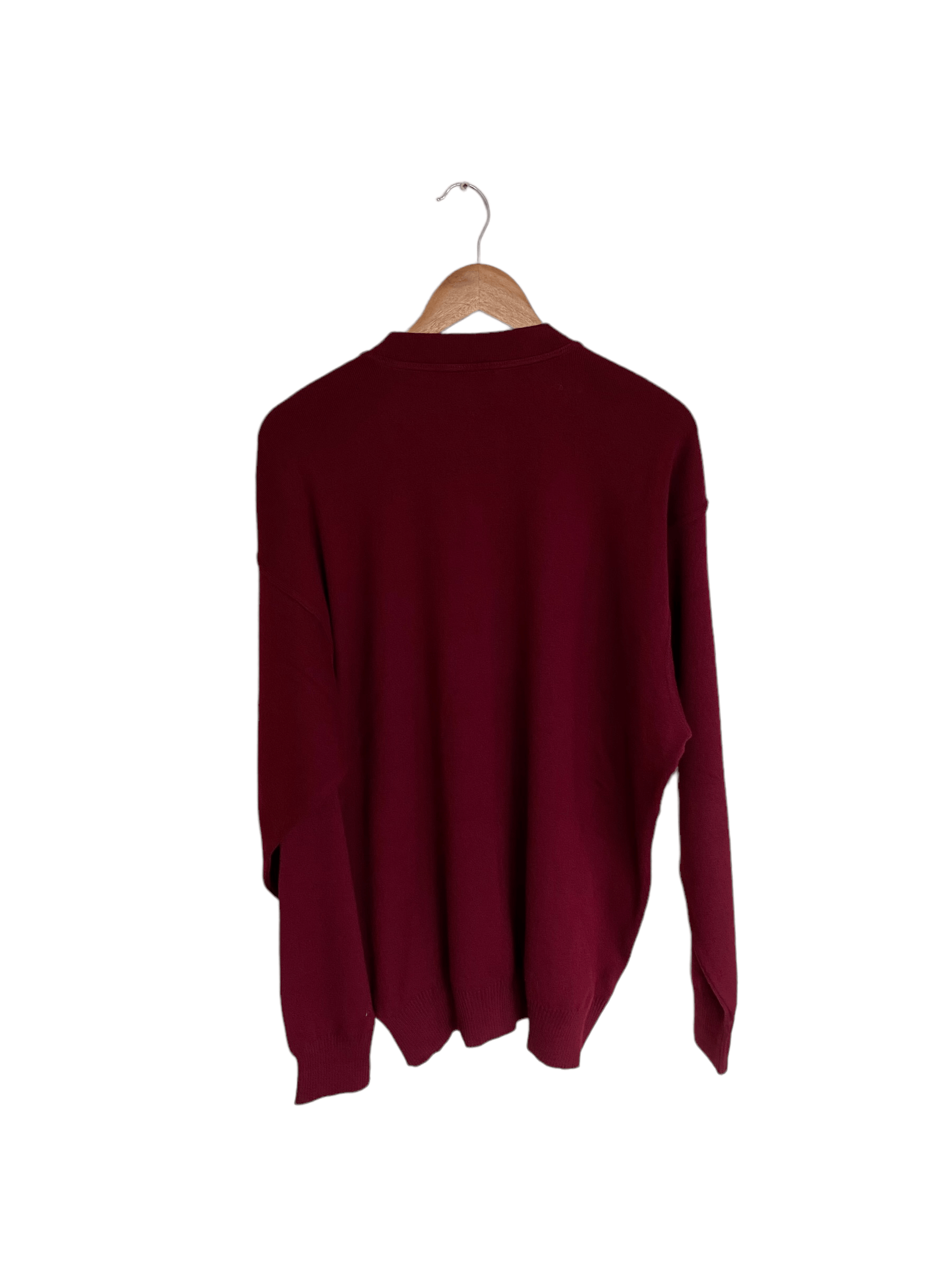 Paul & Shark × Vintage Paul & Shark burgundy wool sweater, jumper, size XL Size US XL / EU 56 / 4 - 3 Thumbnail