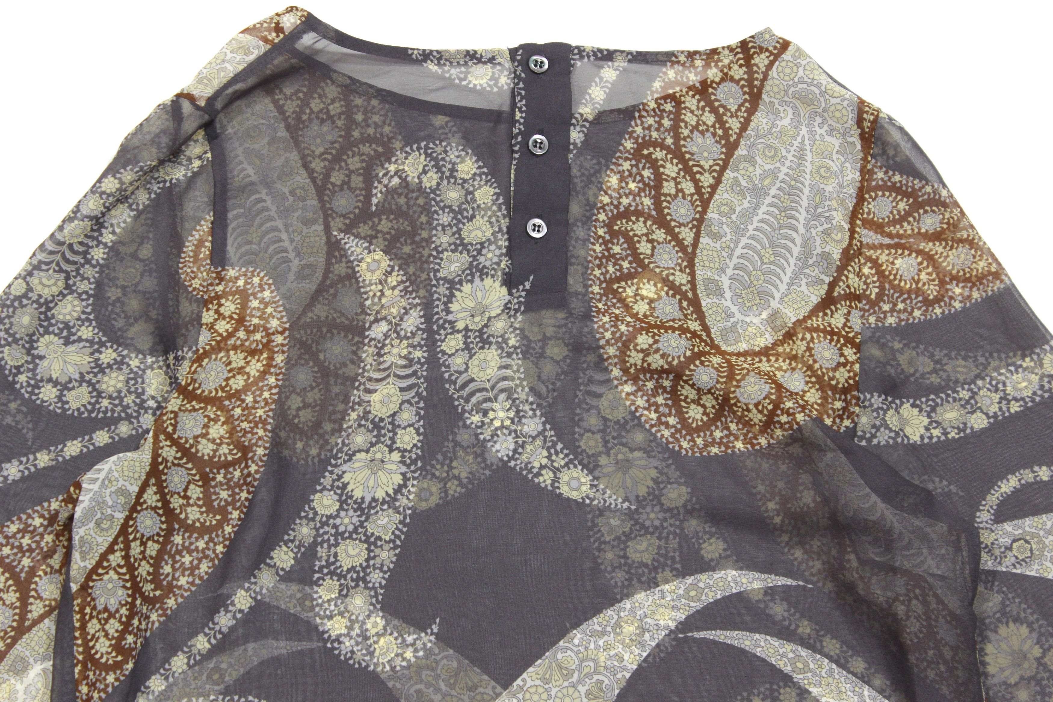 Valentino Silk Printed Blouse Vintage Size M / US 6-8 / IT 42-44 - 4 Thumbnail