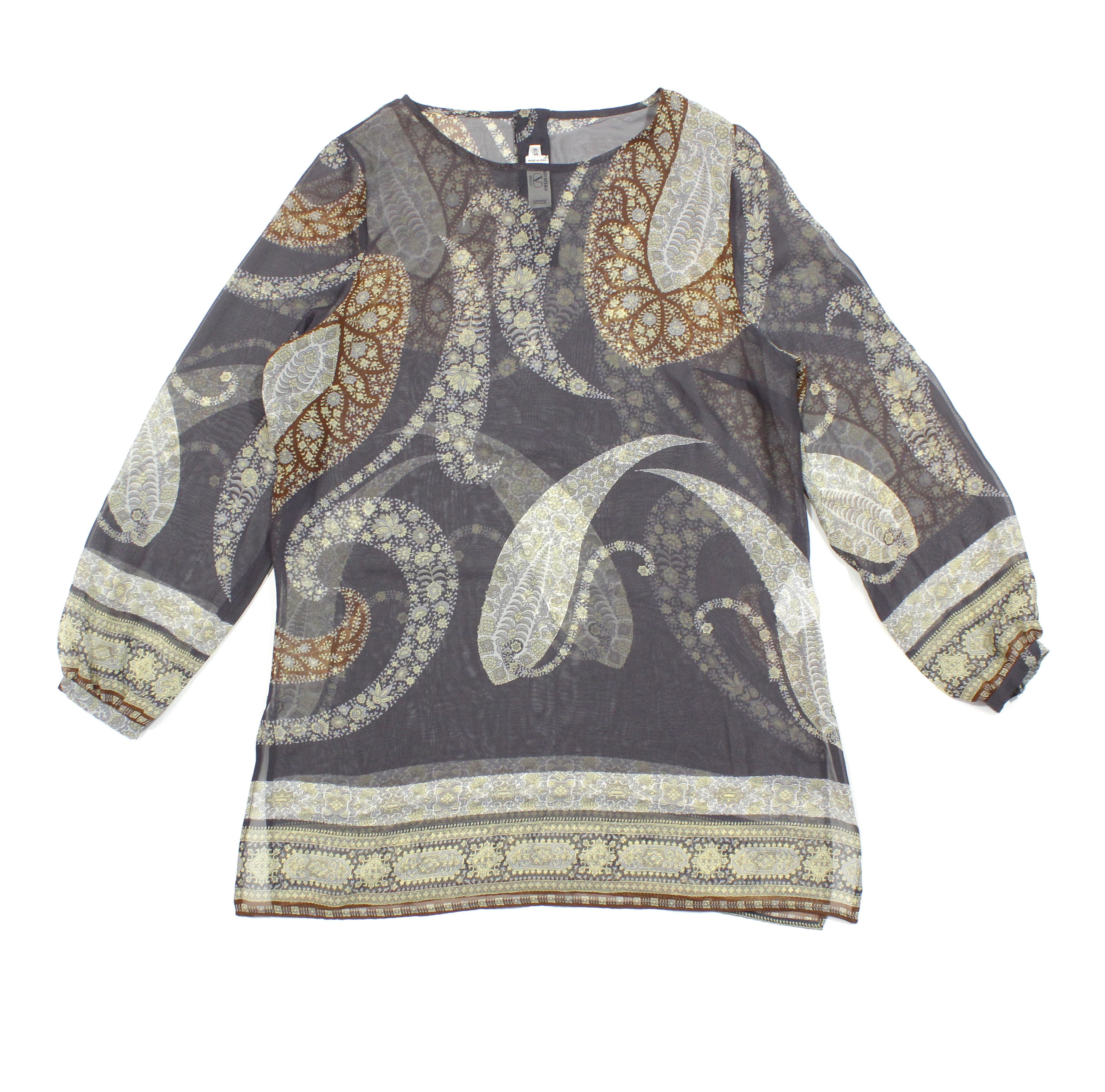 Valentino Silk Printed Blouse Vintage Size M / US 6-8 / IT 42-44 - 1 Thumbnail