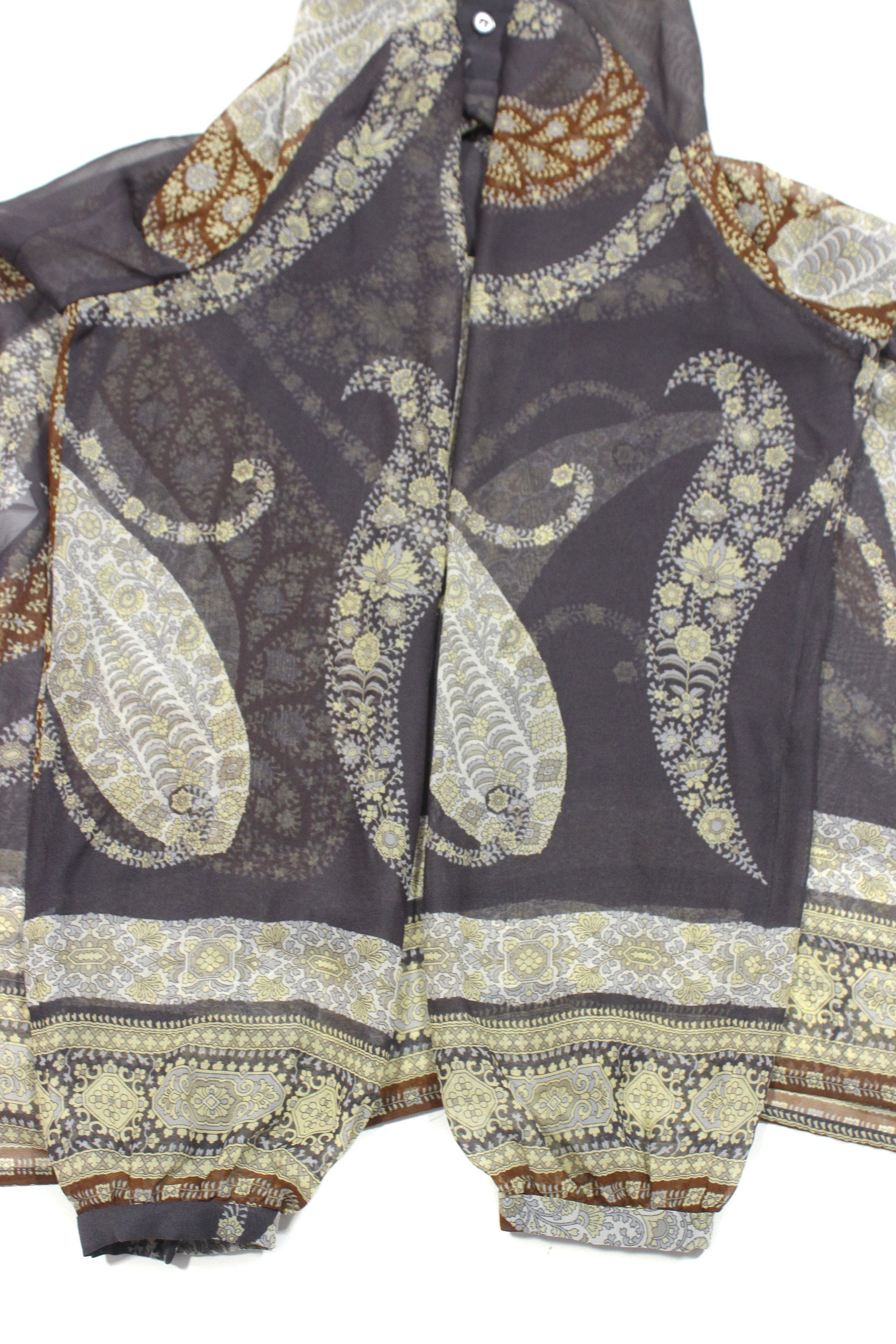 Valentino Silk Printed Blouse Vintage Size M / US 6-8 / IT 42-44 - 6 Thumbnail