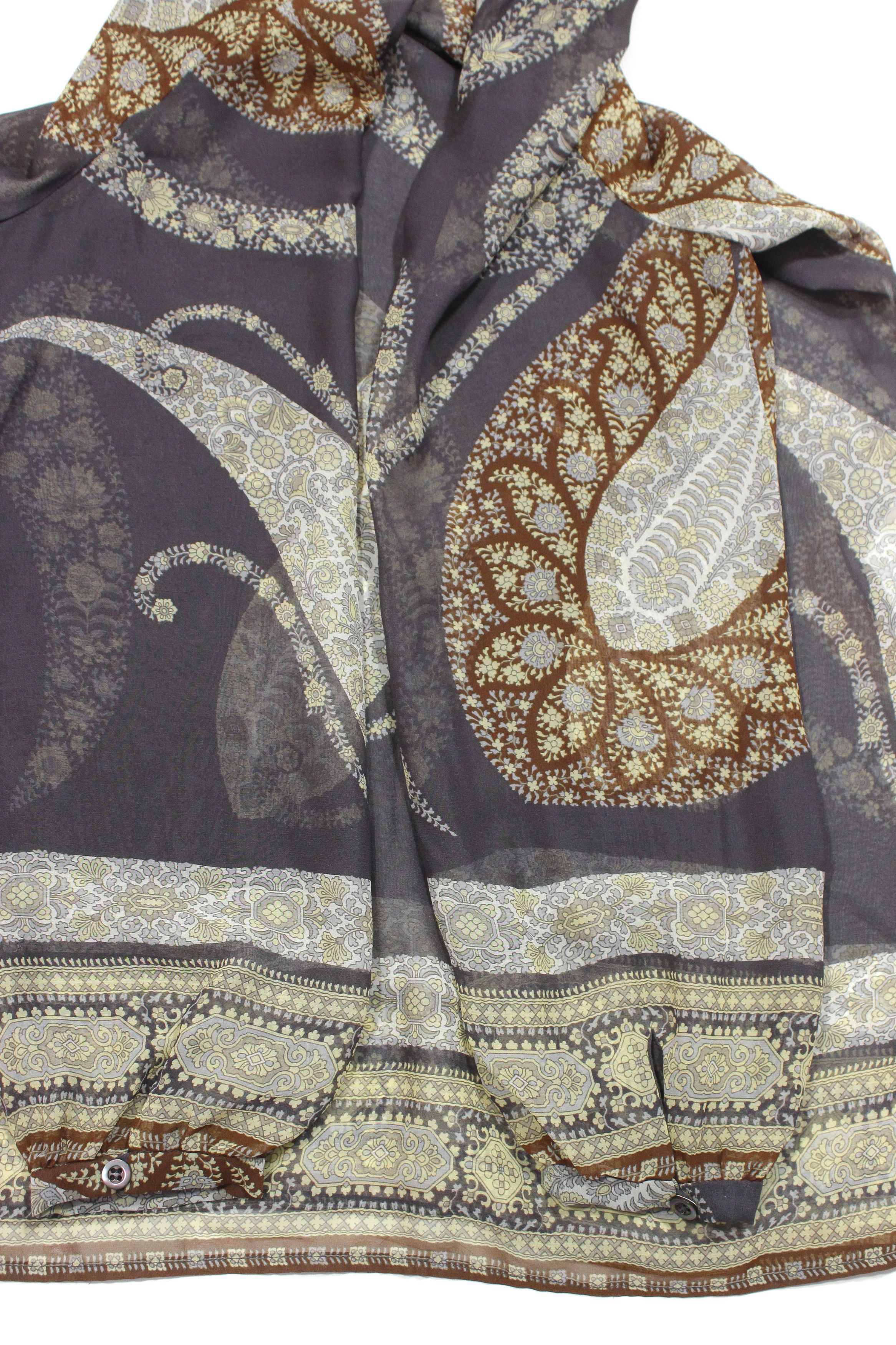 Valentino Silk Printed Blouse Vintage Size M / US 6-8 / IT 42-44 - 5 Thumbnail