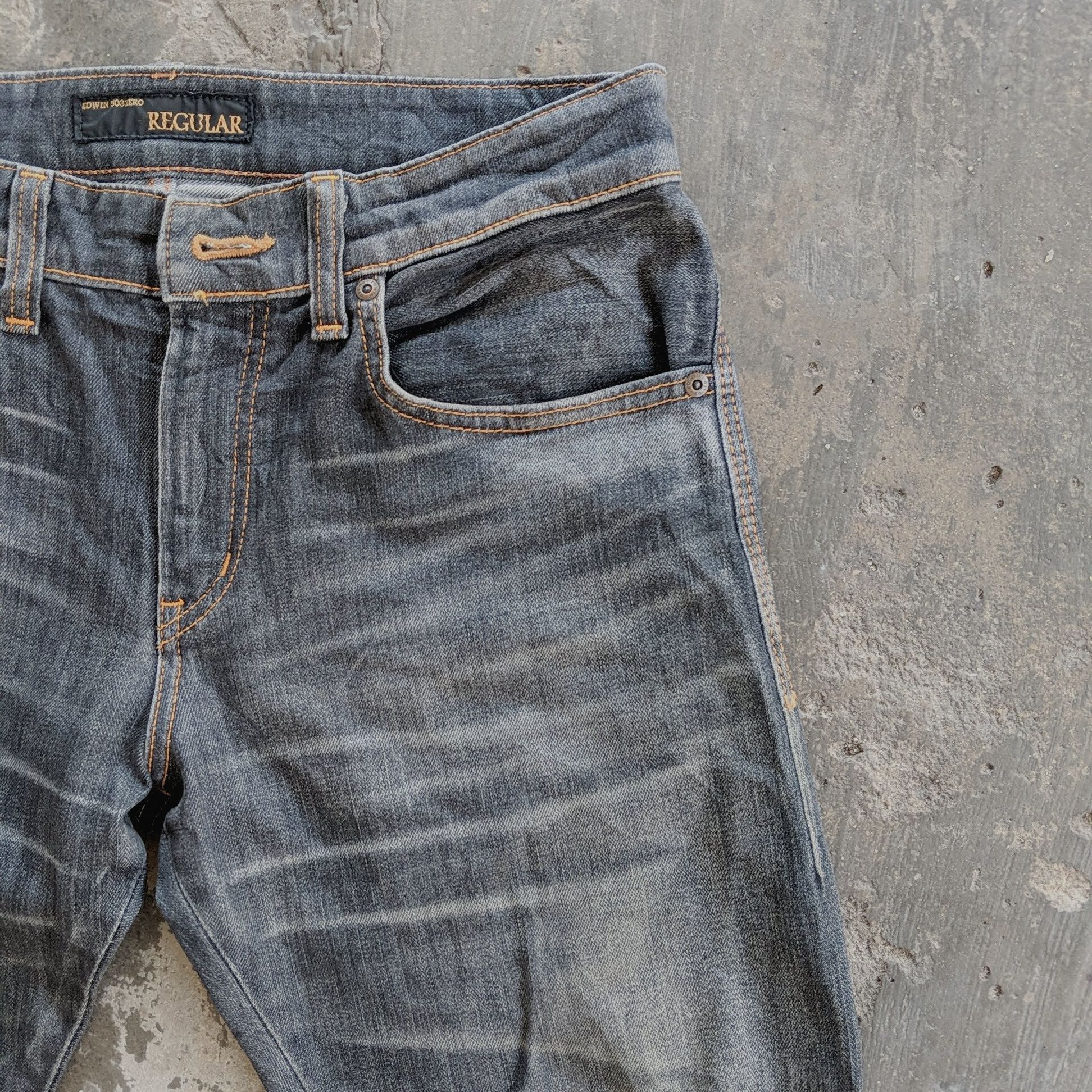 Japanese Brand Edwin 503 Zero Distressed Trousers Jeans Pants Size US 32 / EU 48 - 4 Thumbnail