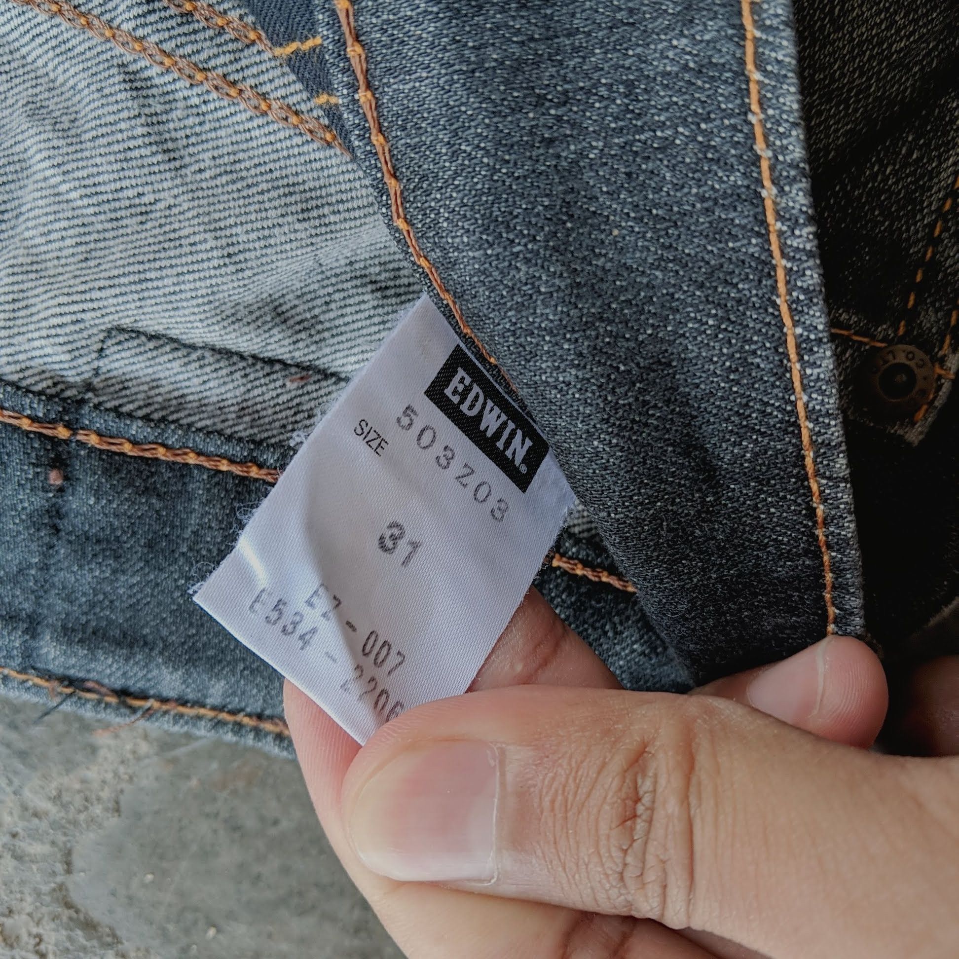 Japanese Brand Edwin 503 Zero Distressed Trousers Jeans Pants Size US 32 / EU 48 - 6 Thumbnail