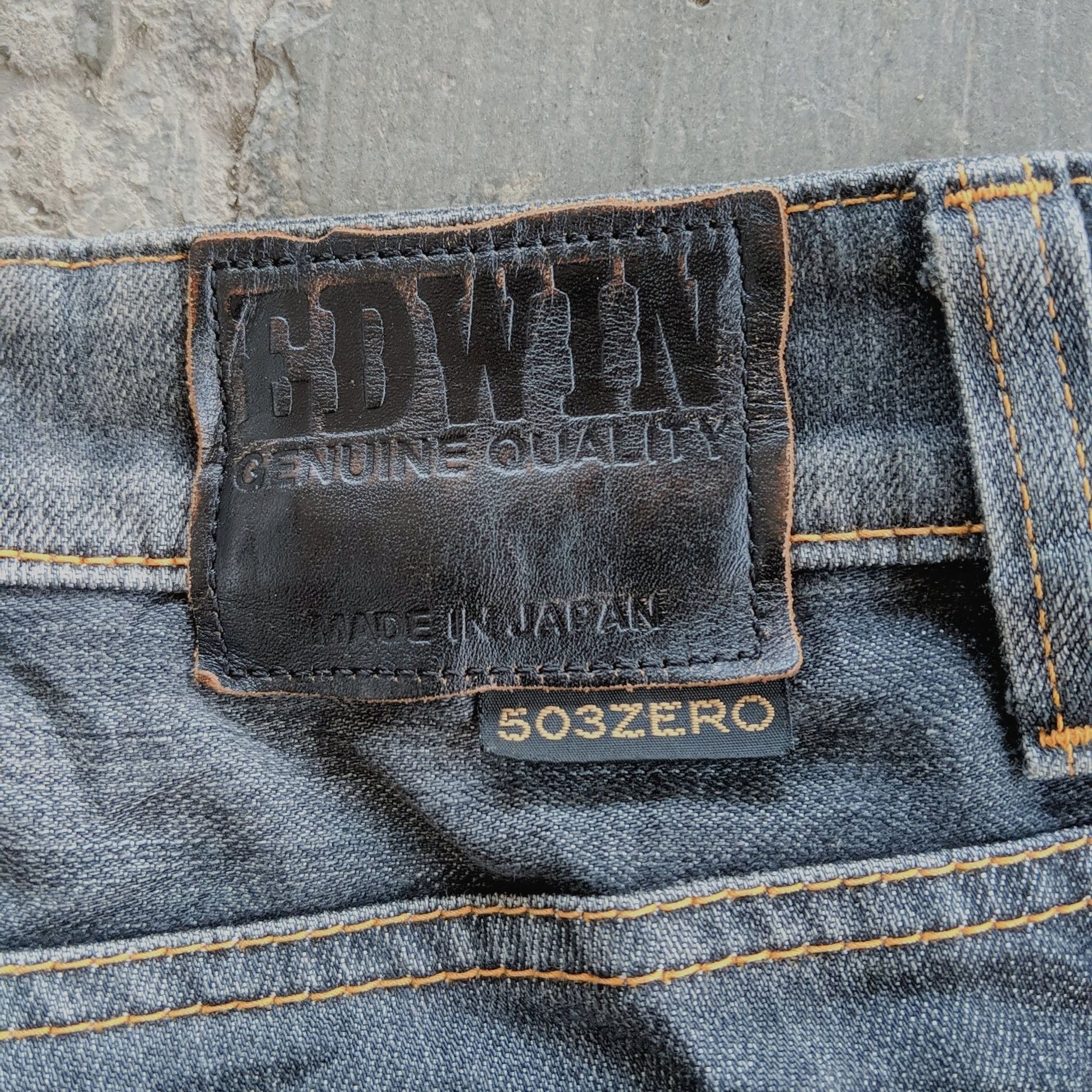 Japanese Brand Edwin 503 Zero Distressed Trousers Jeans Pants Size US 32 / EU 48 - 13 Thumbnail
