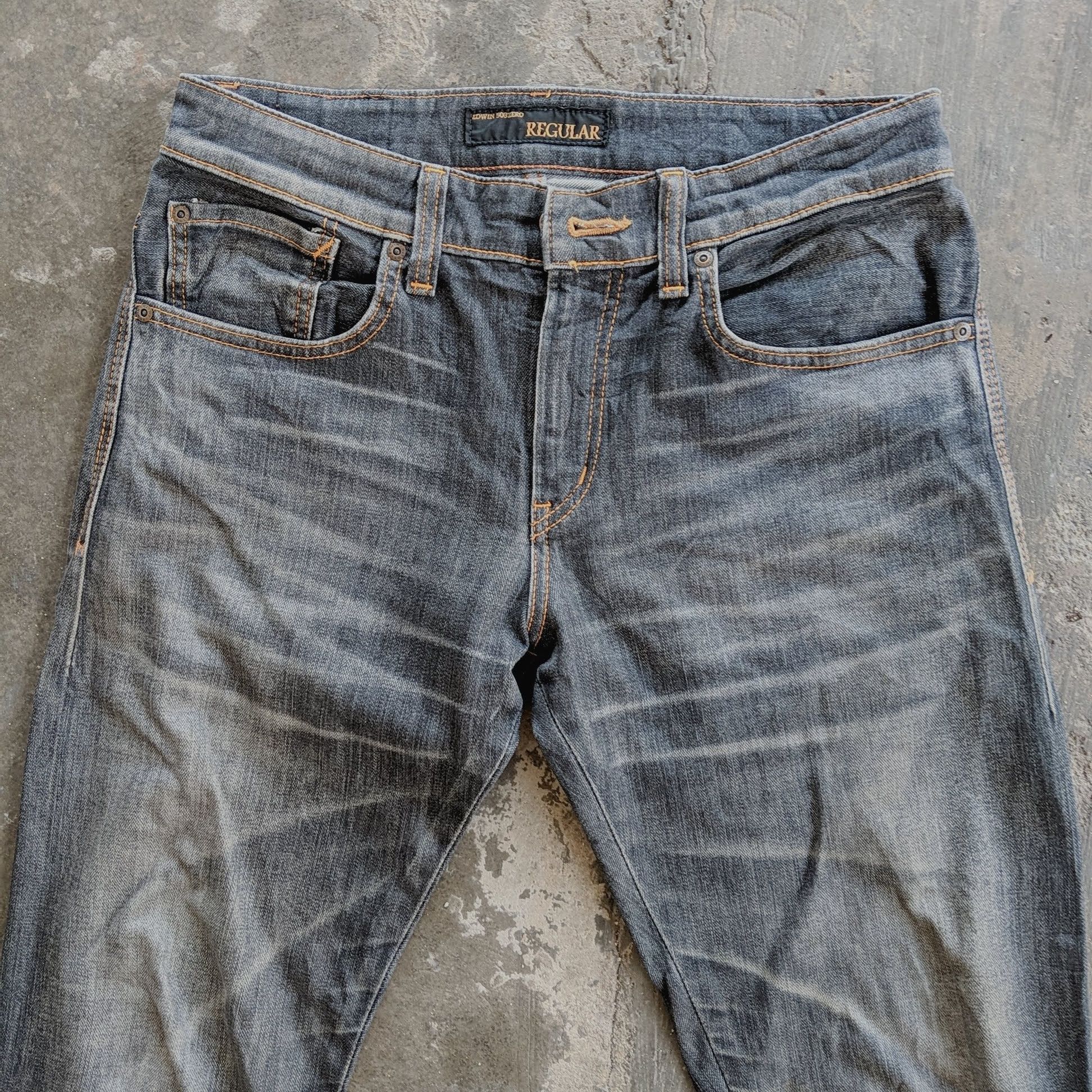 Japanese Brand Edwin 503 Zero Distressed Trousers Jeans Pants Size US 32 / EU 48 - 2 Thumbnail