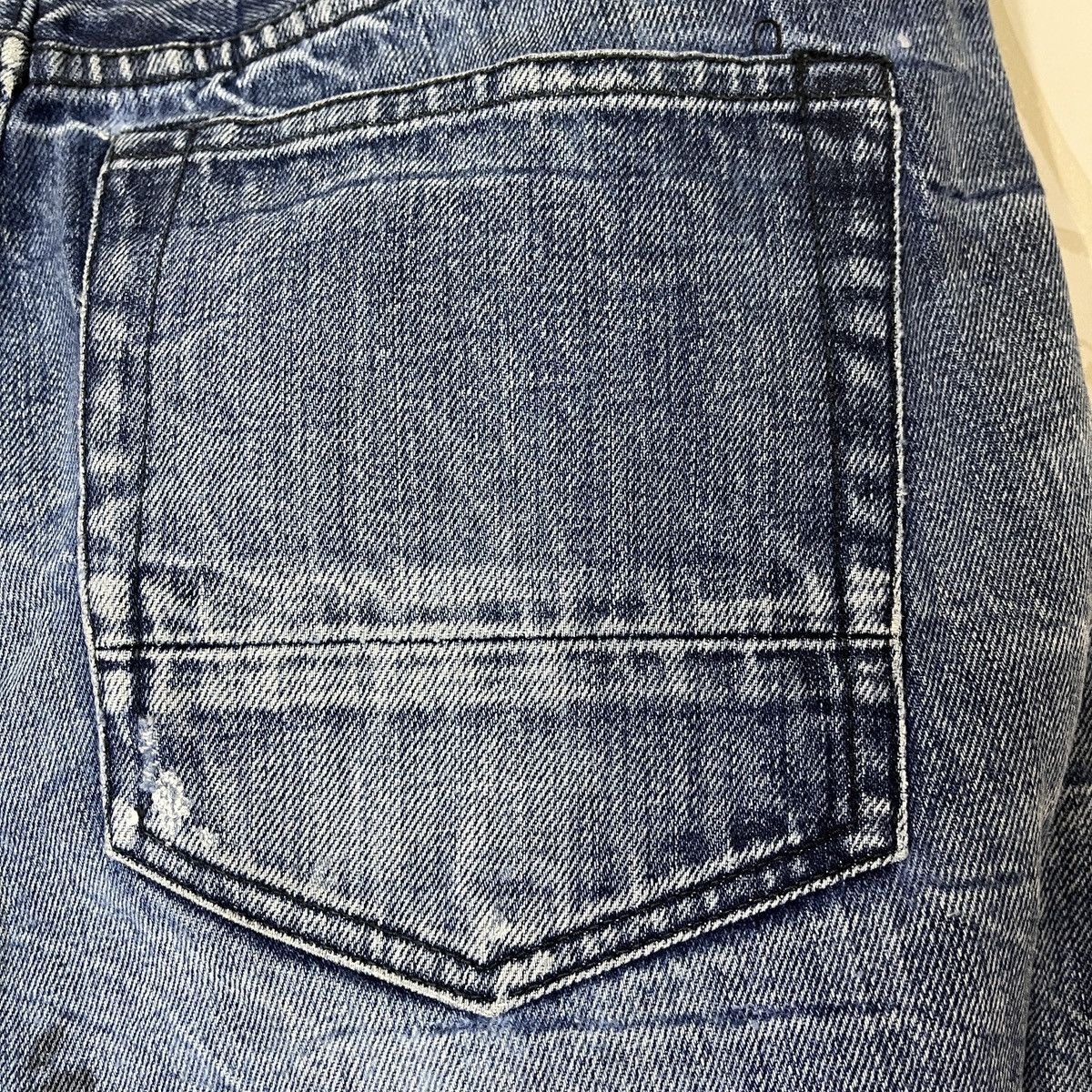 DENHAM Distressed Denham Denim Acid Wash Jeans Grade Slim Fit Size US 31 - 18 Thumbnail