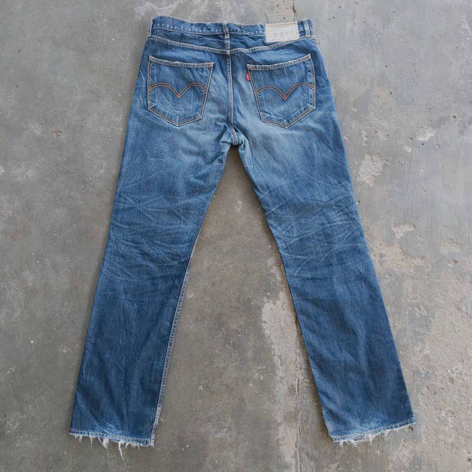 Japanese Brand Vintage Levis's 502 Distressed Riveted Denim Jeans Pants Size US 38 / EU 54 - 6 Thumbnail