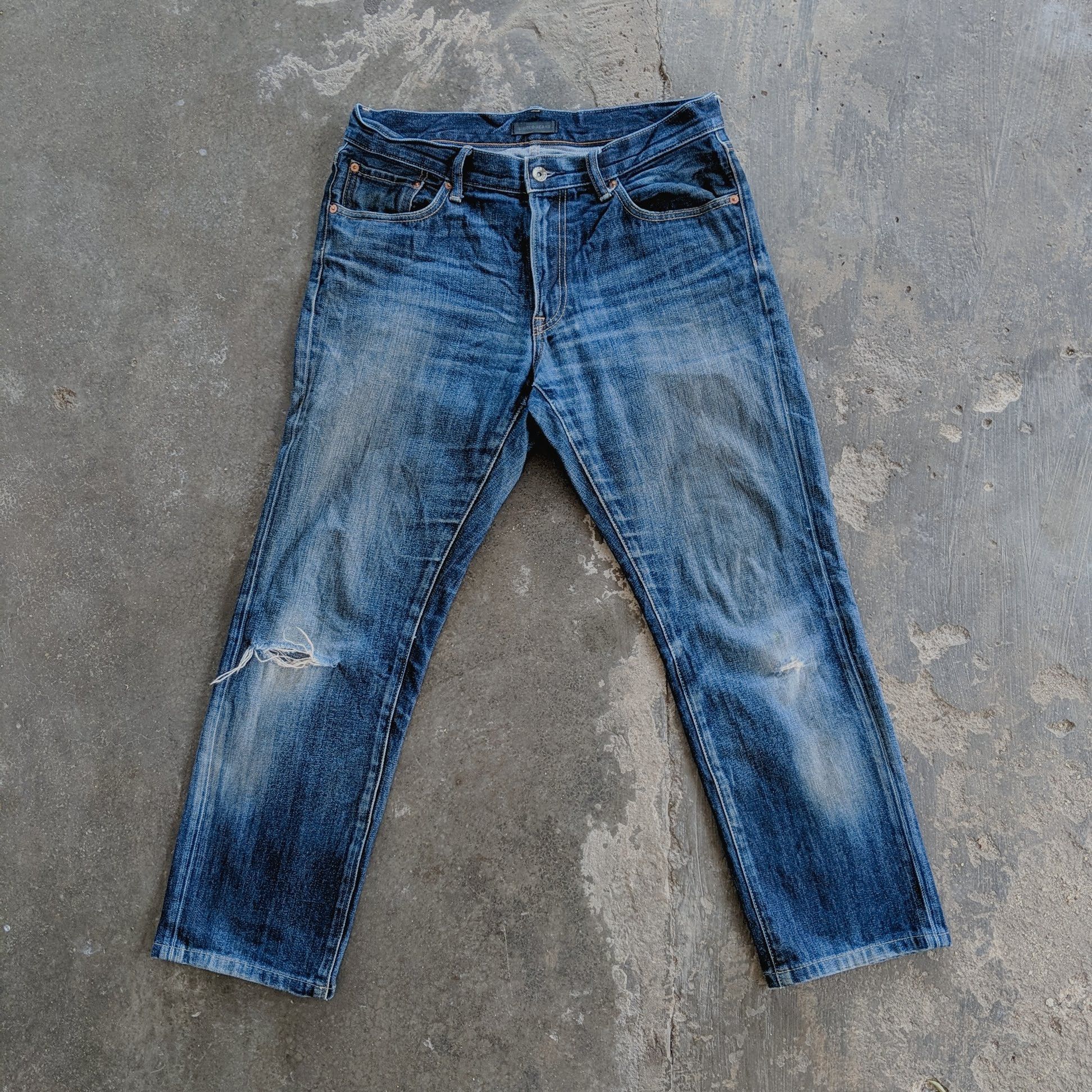 Japanese Brand Vintage Japan Distressed Faded Trousers Jeans Pants Size US 34 / EU 50 - 1 Thumbnail