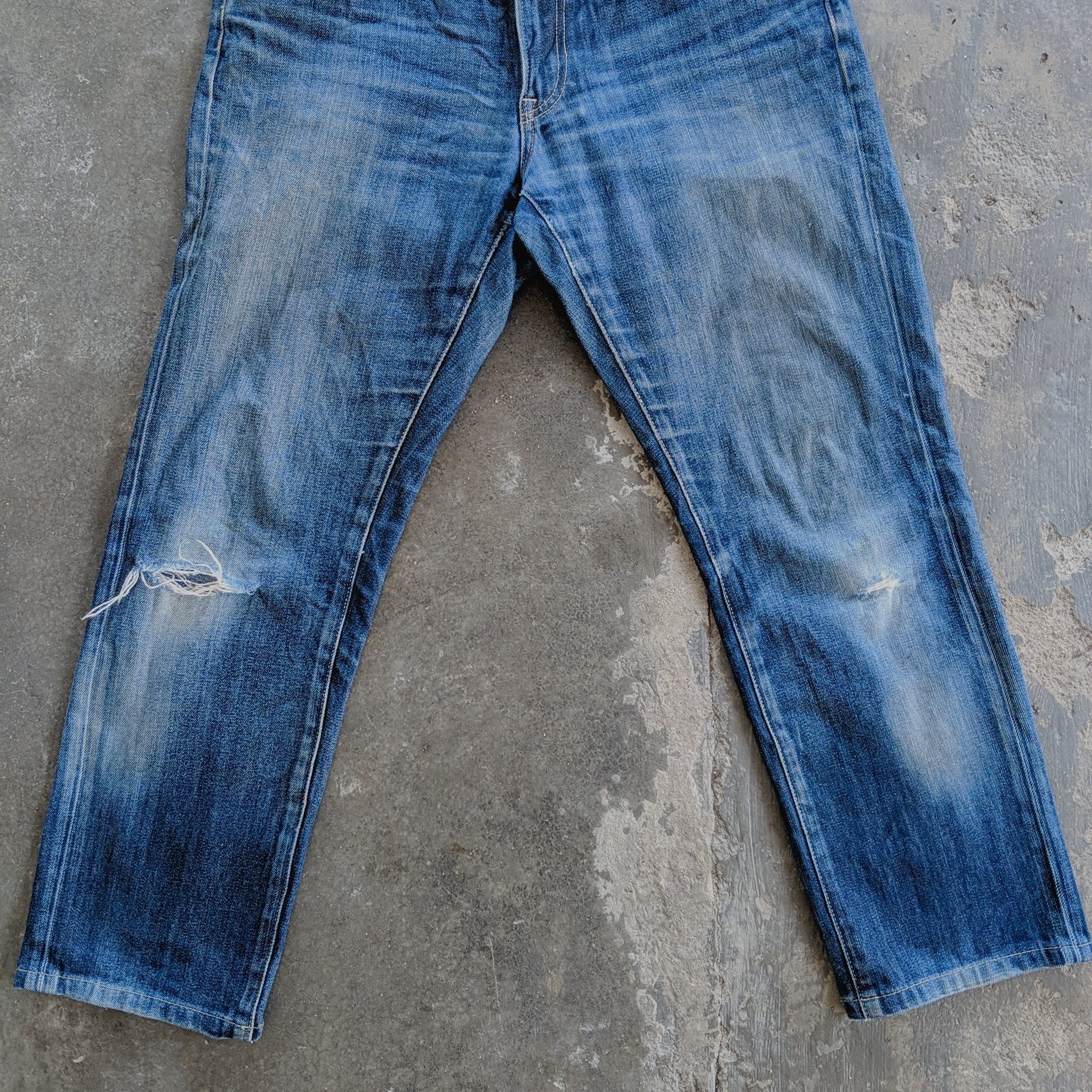 Japanese Brand Vintage Japan Distressed Faded Trousers Jeans Pants Size US 34 / EU 50 - 5 Thumbnail