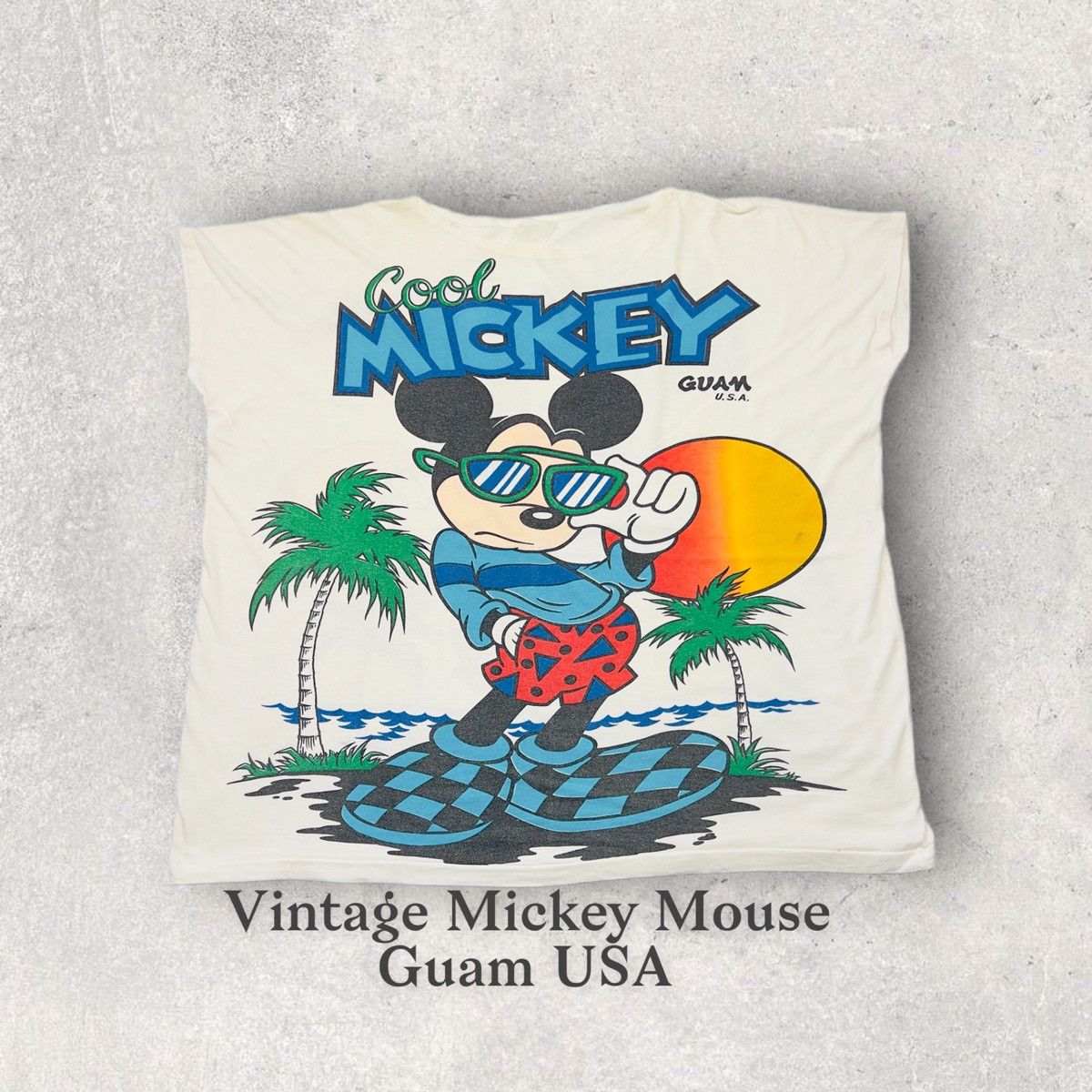 Vintage Mickey Mouse Guam Full Printed Tshirt