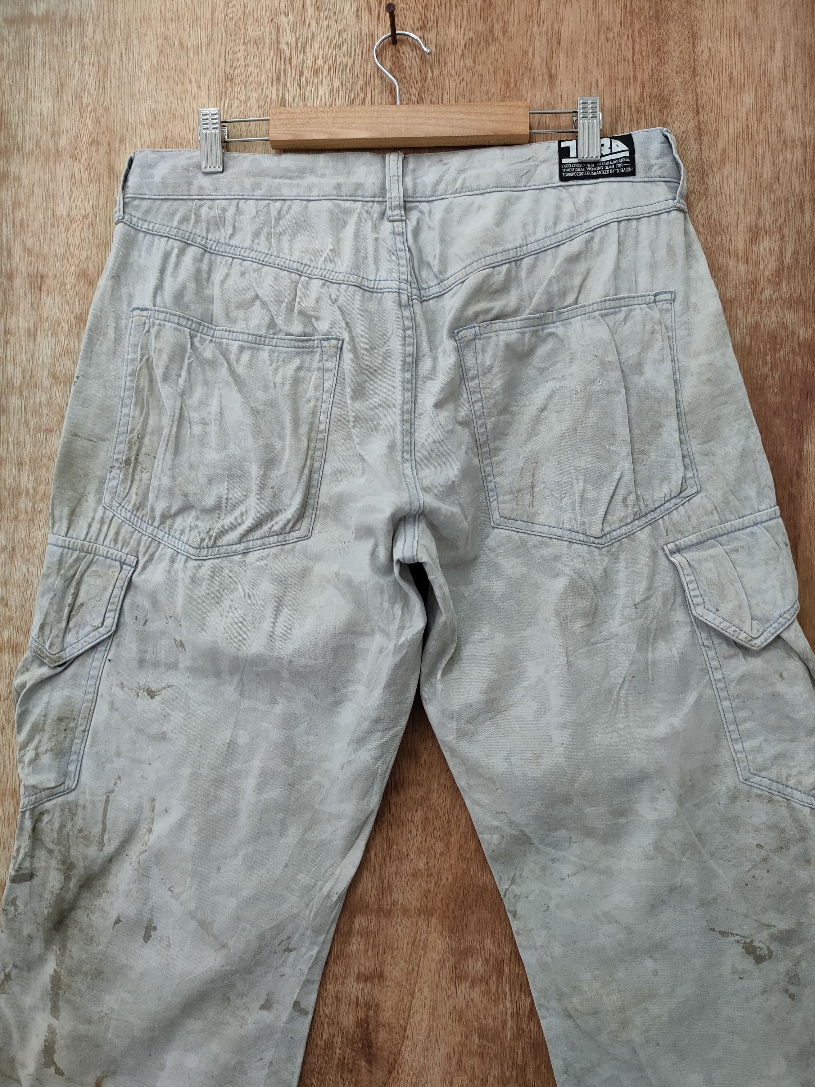 Japanese Brand DLL Tora Dirty thrased distressed utility cargo pants#46-216 Size US 34 / EU 50 - 12 Thumbnail