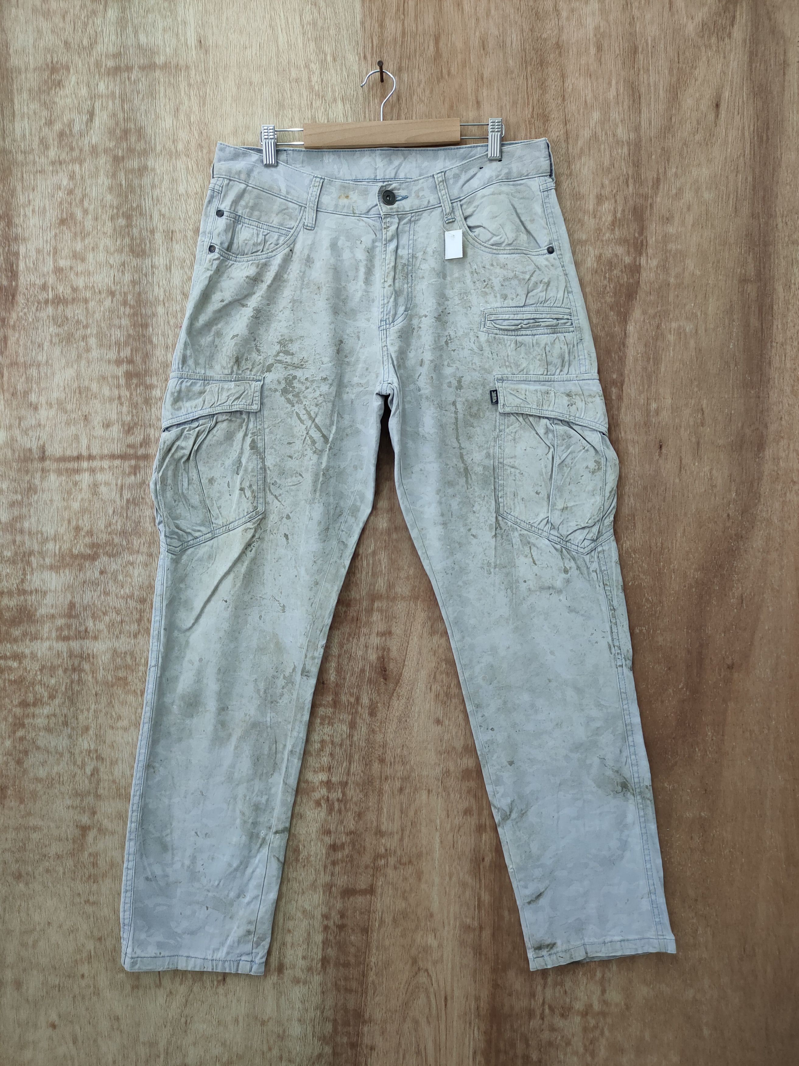 Japanese Brand DLL Tora Dirty thrased distressed utility cargo pants#46-216 Size US 34 / EU 50 - 1 Thumbnail