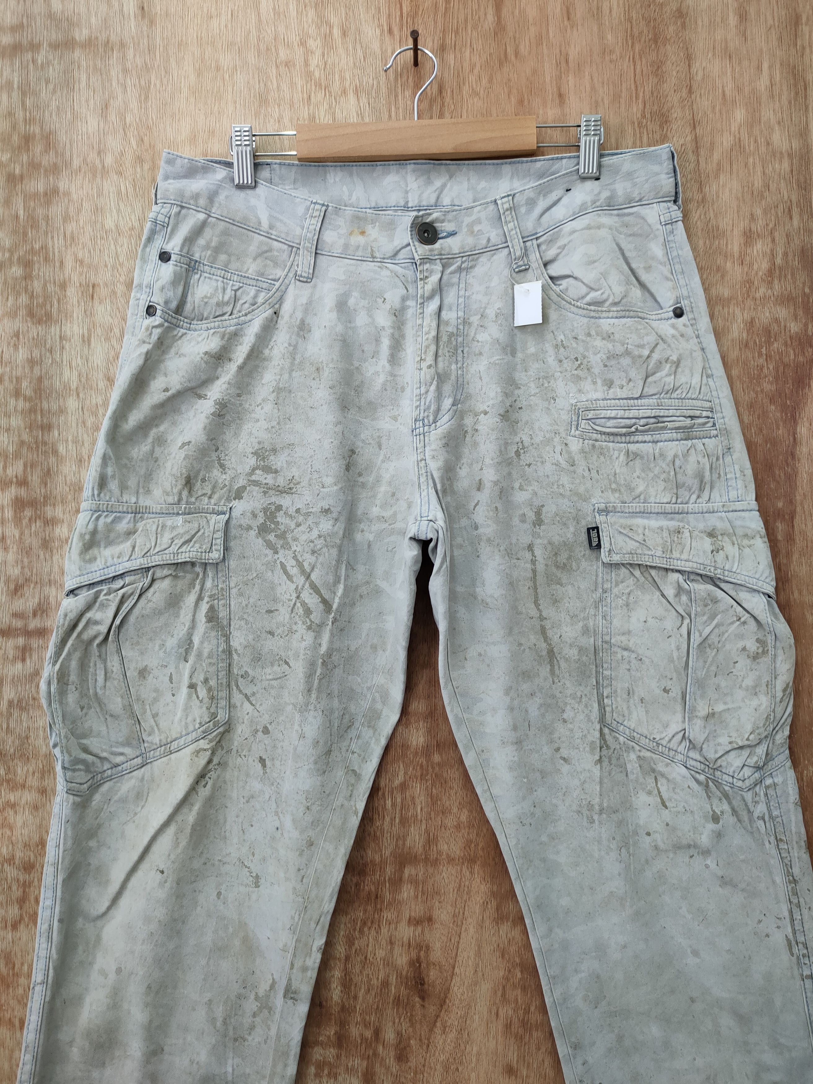 Japanese Brand DLL Tora Dirty thrased distressed utility cargo pants#46-216 Size US 34 / EU 50 - 4 Thumbnail