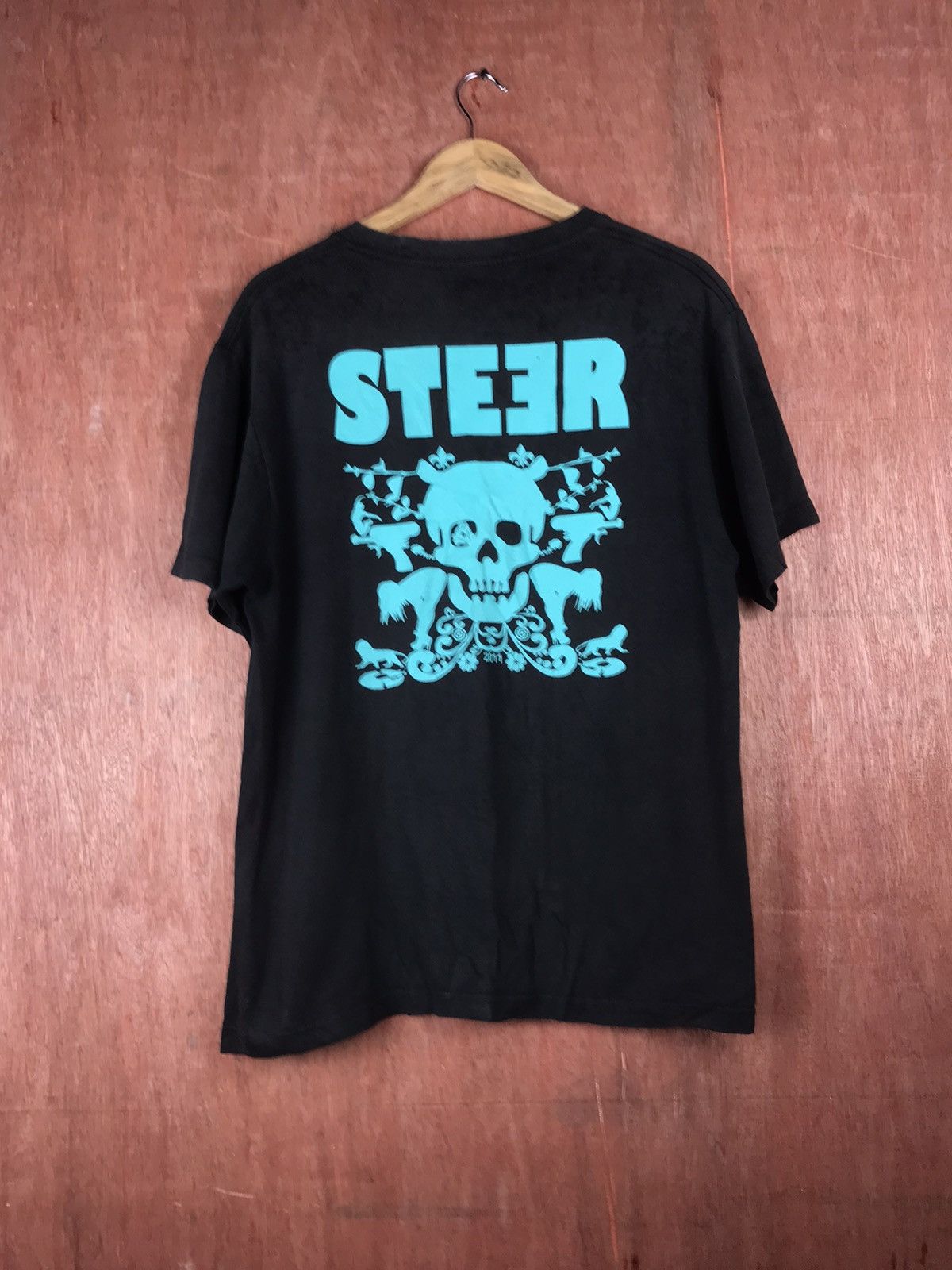 Japanese Brand STEER Skull Short Sleeve T-Shirt #2277 Size US M / EU 48-50 / 2 - 3 Thumbnail