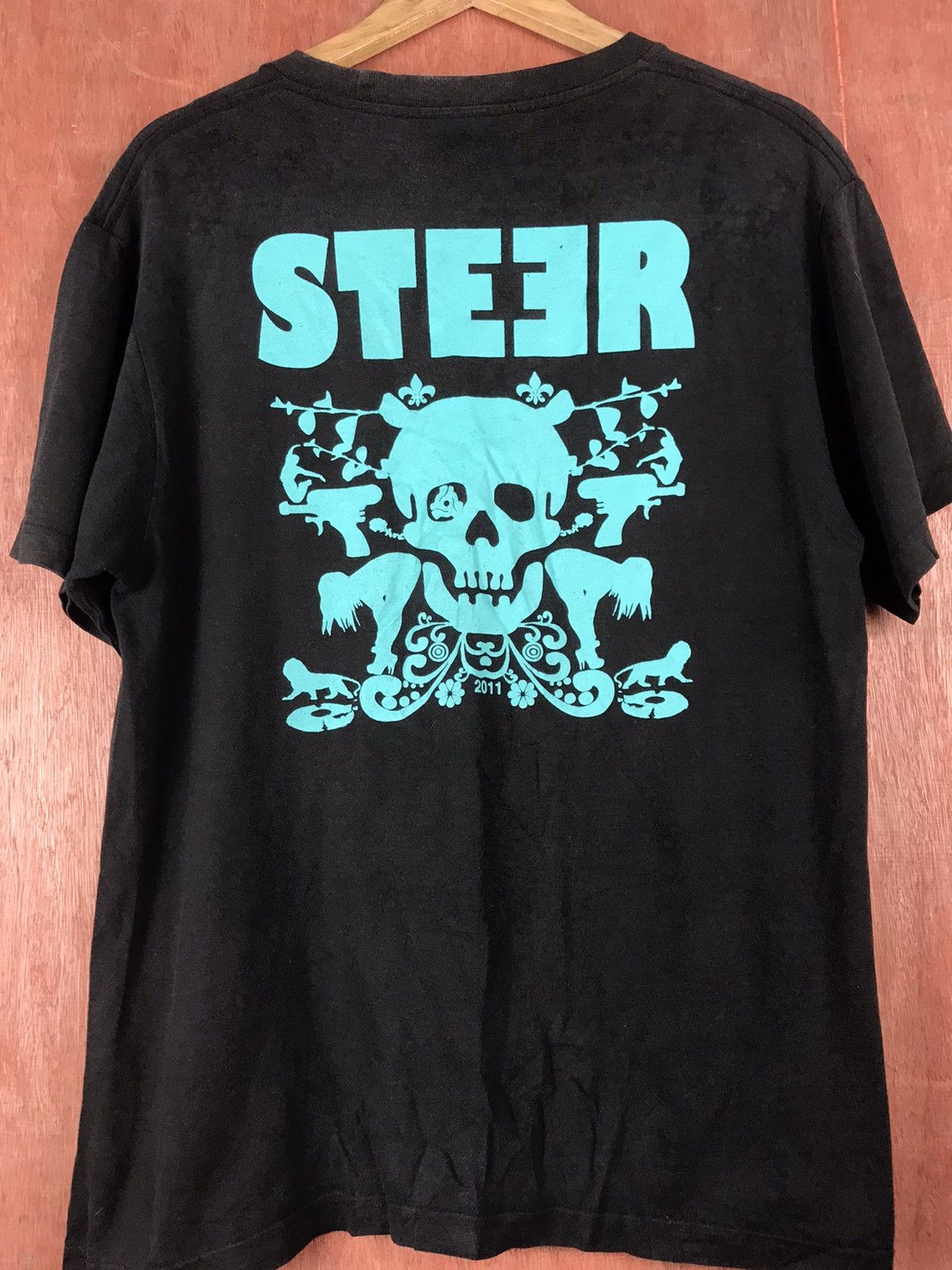 Japanese Brand STEER Skull Short Sleeve T-Shirt #2277 Size US M / EU 48-50 / 2 - 1 Thumbnail