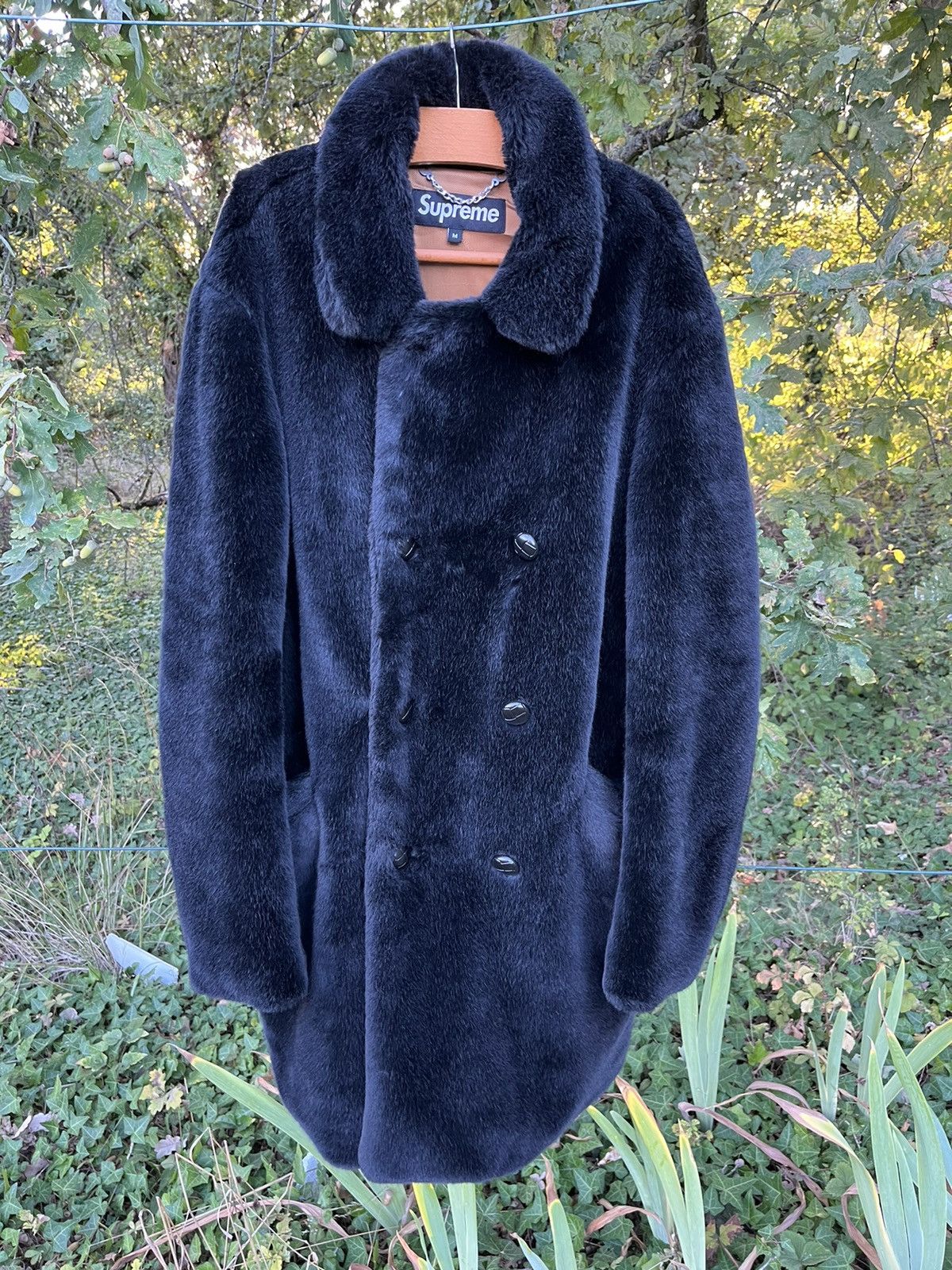 Supreme Supreme Faux Fur Double Breasted Coat Grailed