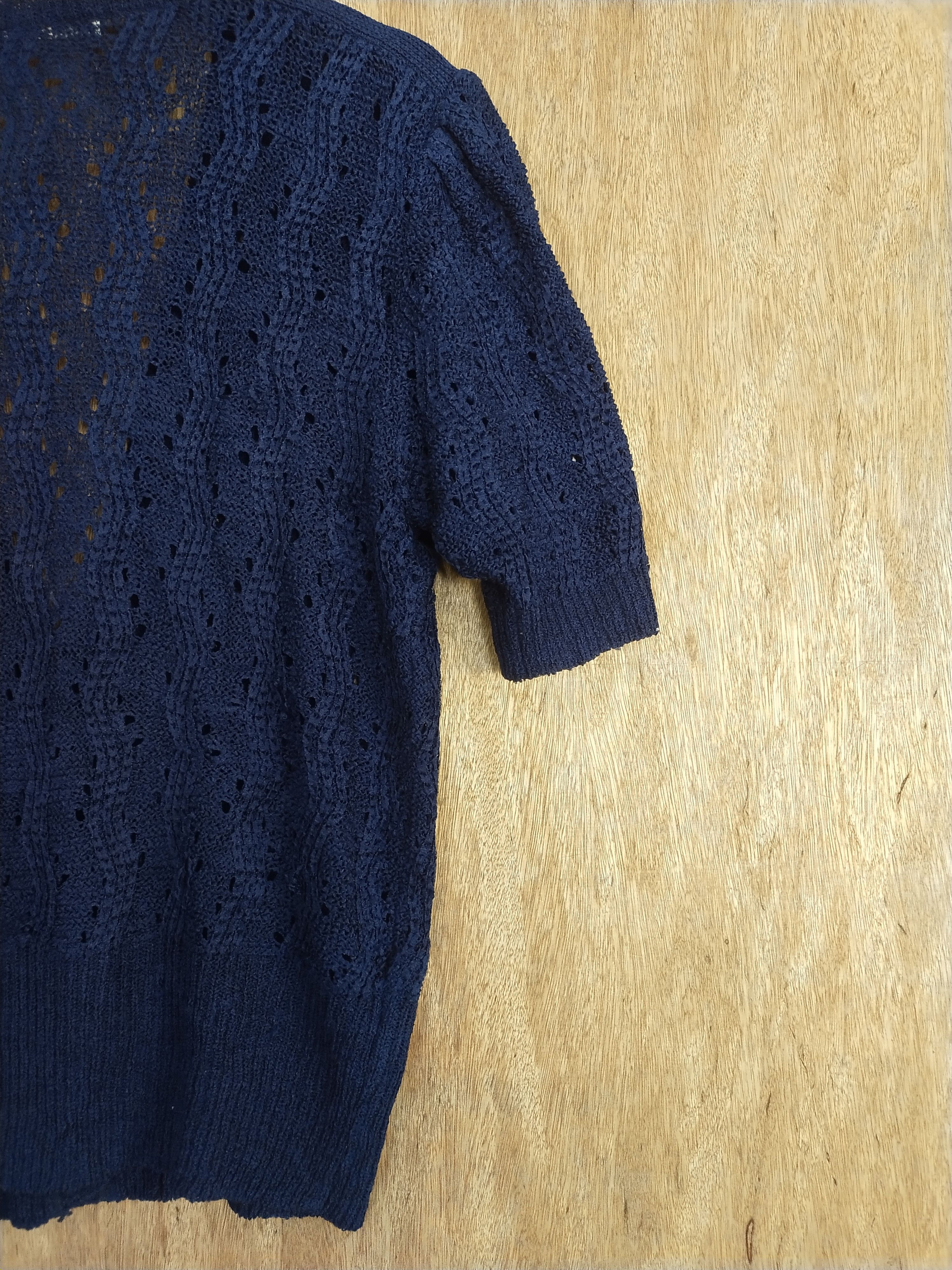 Japanese Brand Marsa dark blue cardigan #S236 Size S / US 4 / IT 40 - 9 Thumbnail