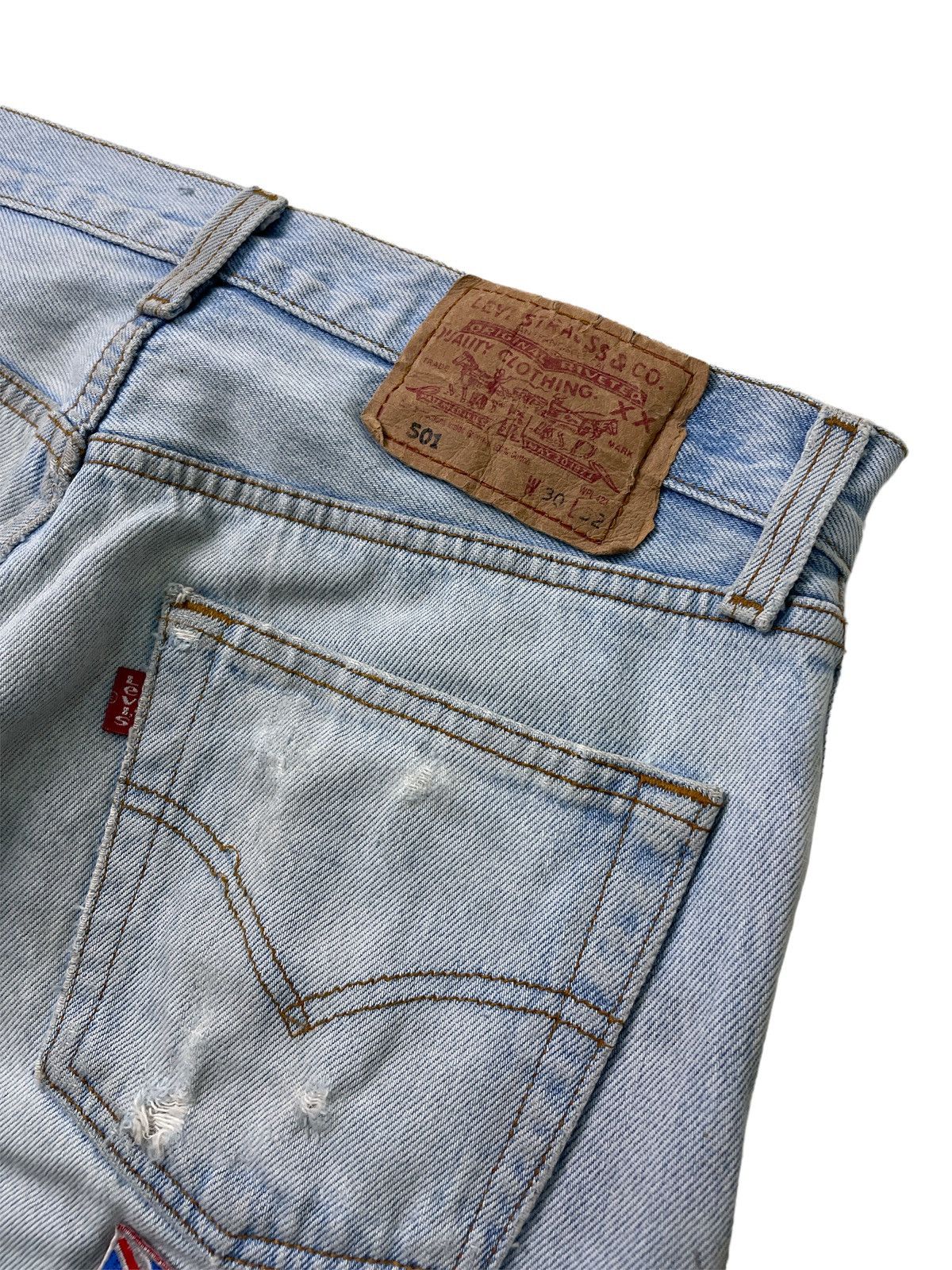 Vtg Levi’s 501 x The Clash Distressed Denim Jeans