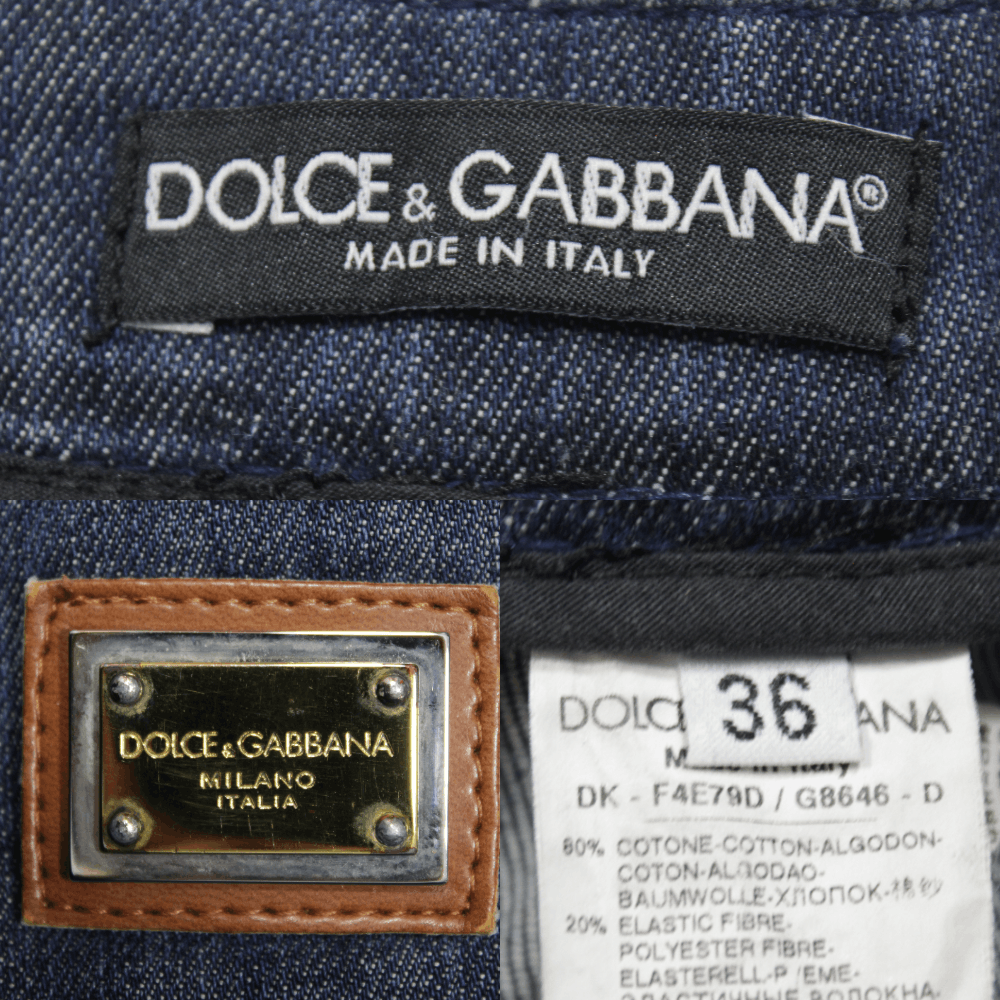 Dolce & Gabbana Denim Metal Logo Full Zip Skirt Size 25" / US 0 / IT 36 - 5 Thumbnail