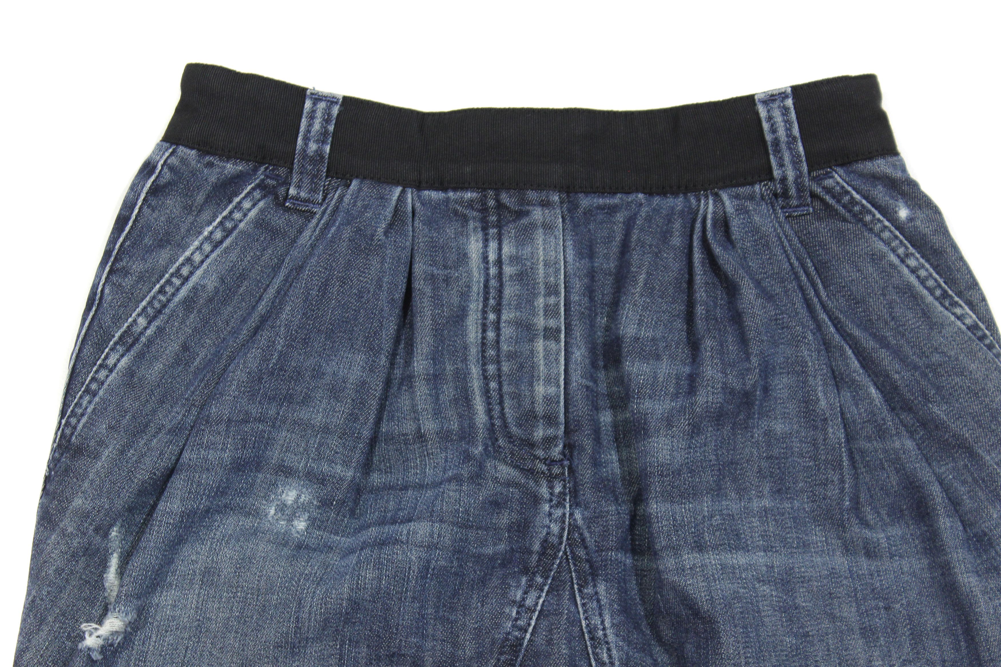 Dolce & Gabbana Denim Metal Logo Full Zip Skirt Size 25" / US 0 / IT 36 - 3 Thumbnail