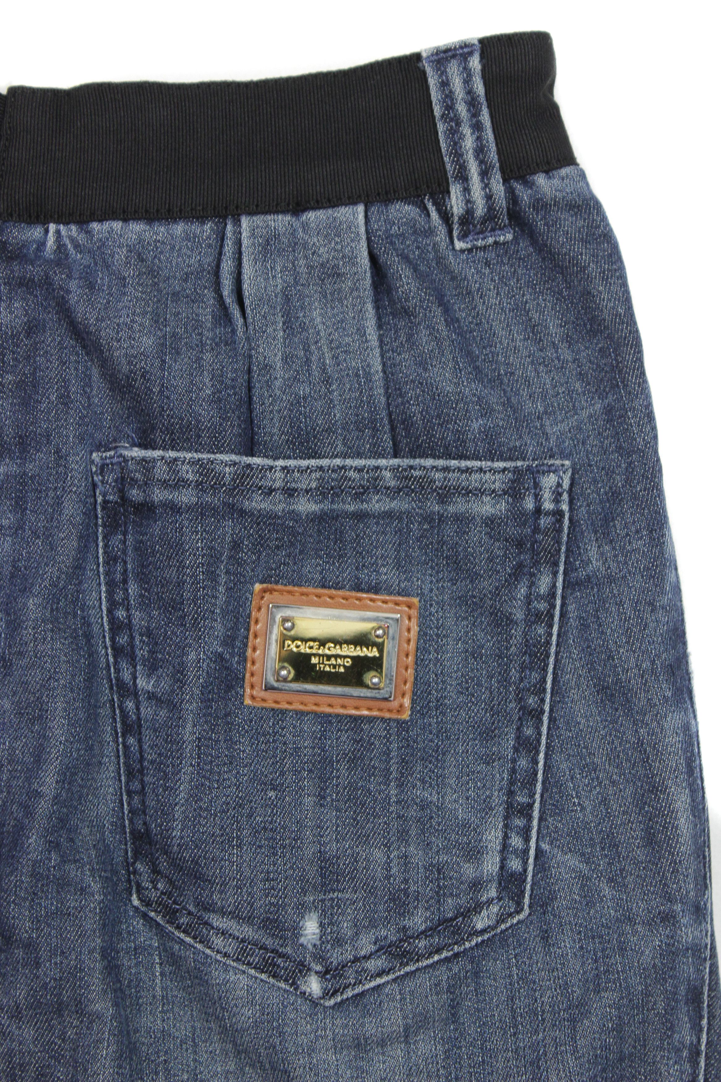 Dolce & Gabbana Denim Metal Logo Full Zip Skirt Size 25" / US 0 / IT 36 - 4 Thumbnail