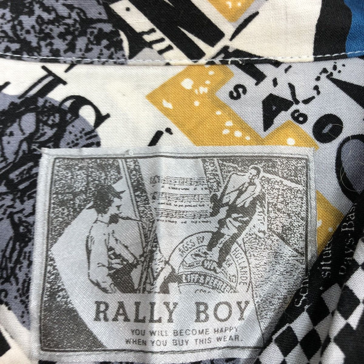Japanese Brand DLL Rally Boy button up full print vintage shirt #1676 Size US S / EU 44-46 / 1 - 8 Thumbnail