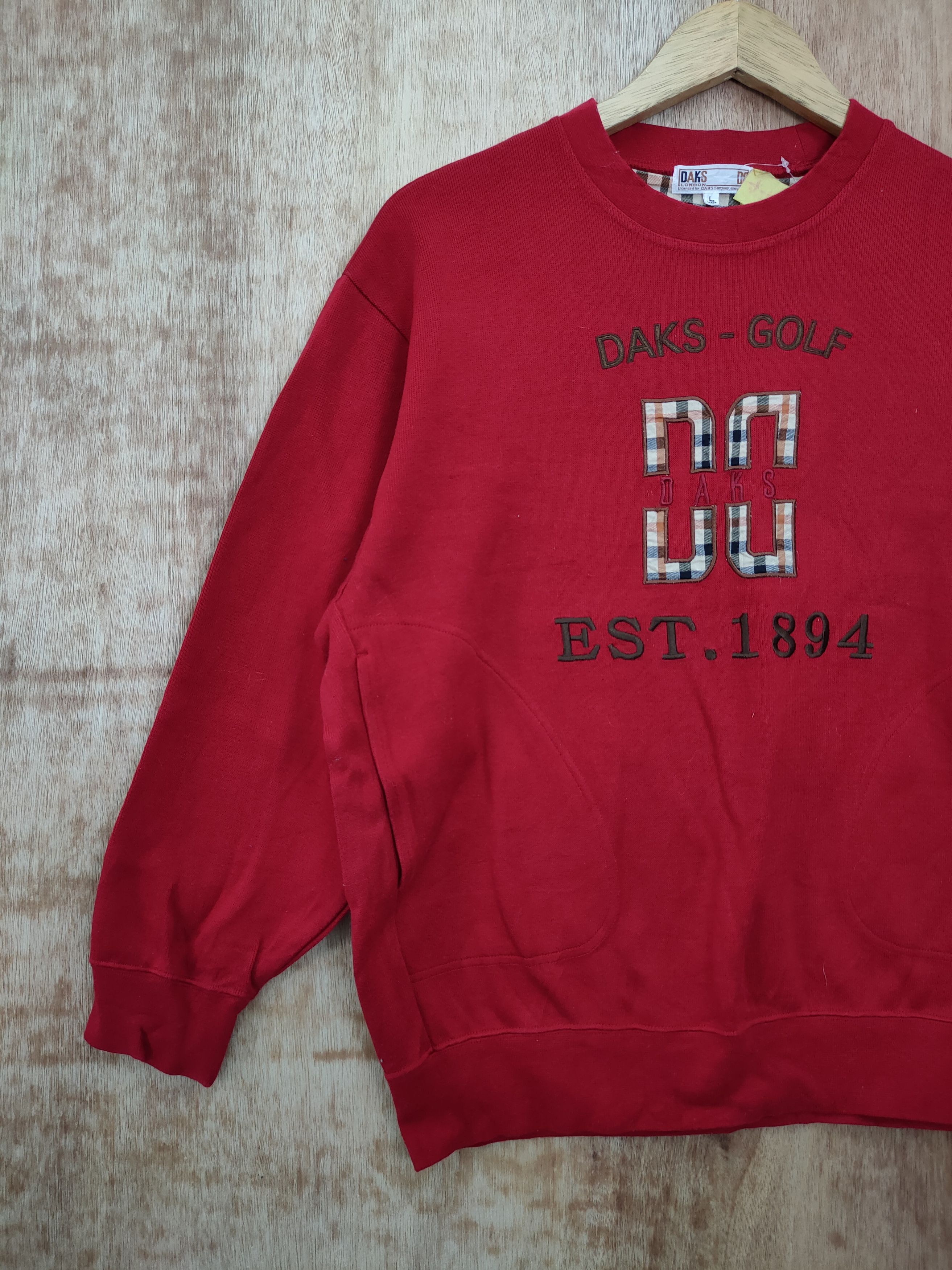 DAKS DL Daks sweatshirt golf red like burberry #444 Size US M / EU 48-50 / 2 - 2 Thumbnail