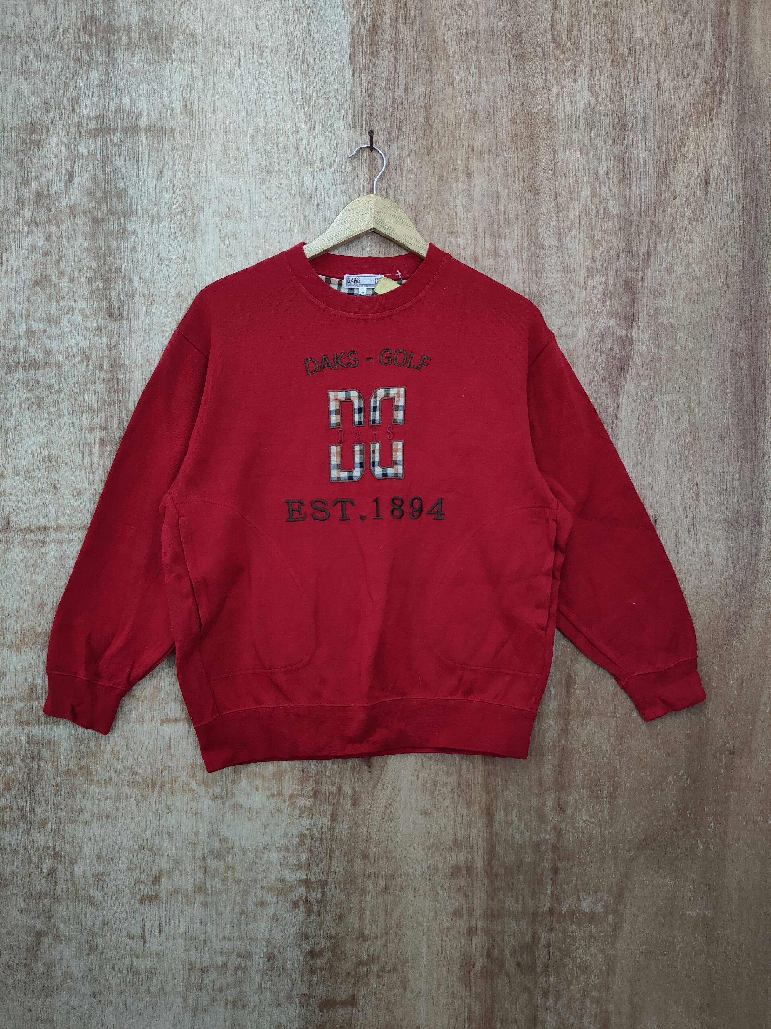 image of Daks London Daks Sweatshirt Golf Red Like Burberry 444, Women's (Size Medium)
